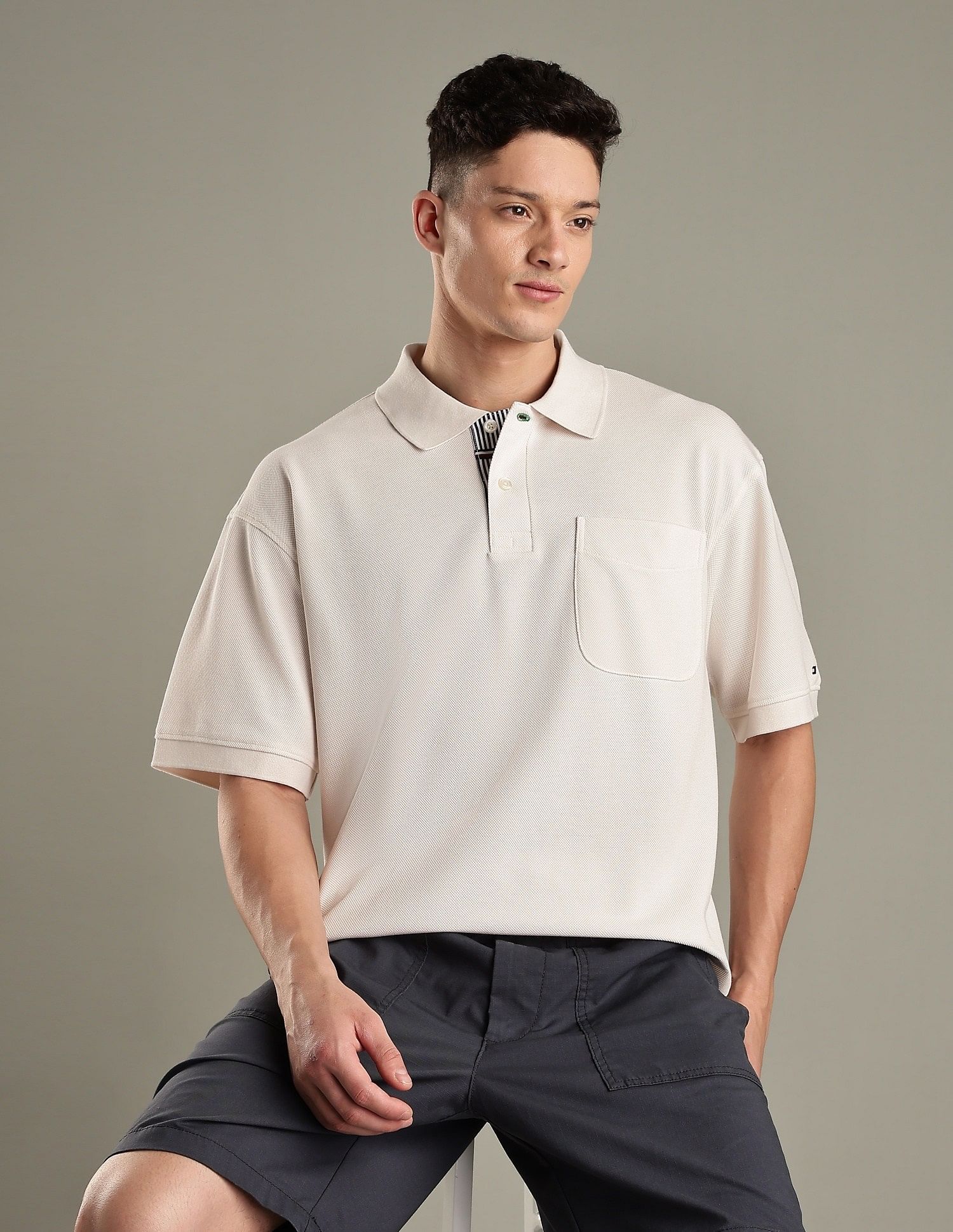 Tommy Hilfiger Solid Regular-Fit Cotton Polo Shirt