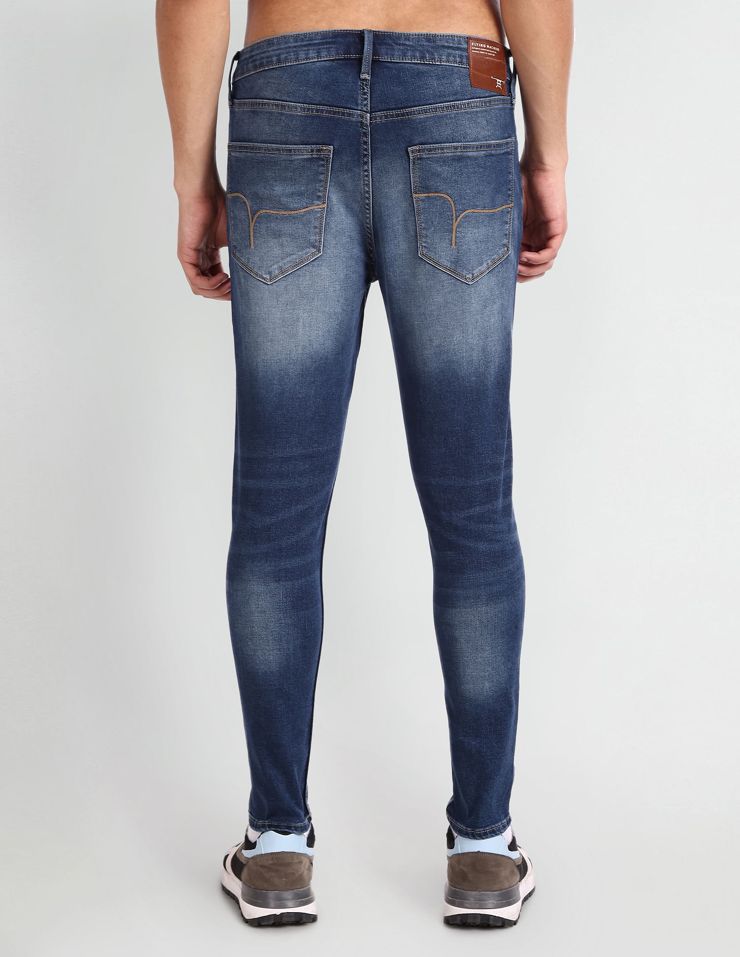 Flying Machine Mid Rise Morrison  Skinny Cropped Fit Jeans