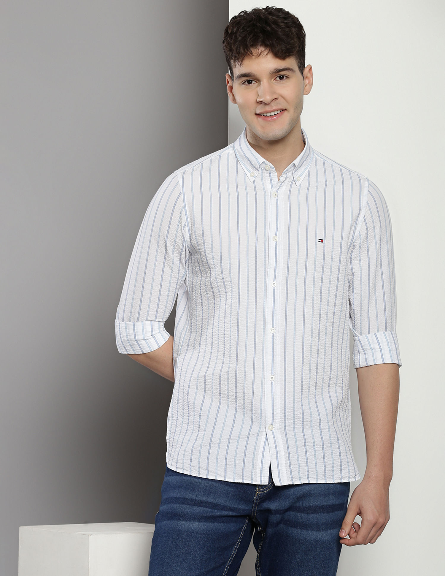 Tommy Hilfiger Sustainable Vertical Stripe Shirt
