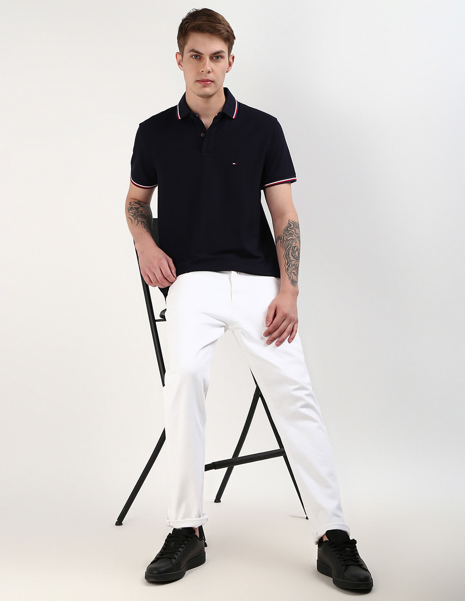 Tommy Hilfiger Tipped Pure Cotton Polo Shirt