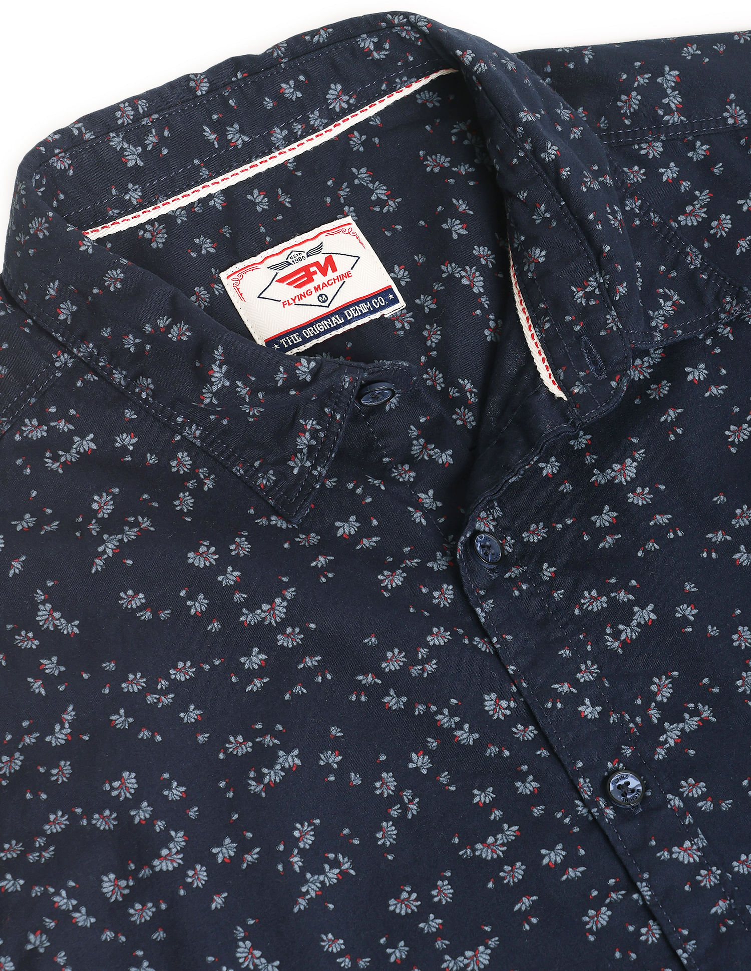 Flying Machine Floral Print Pure Cotton Shirt
