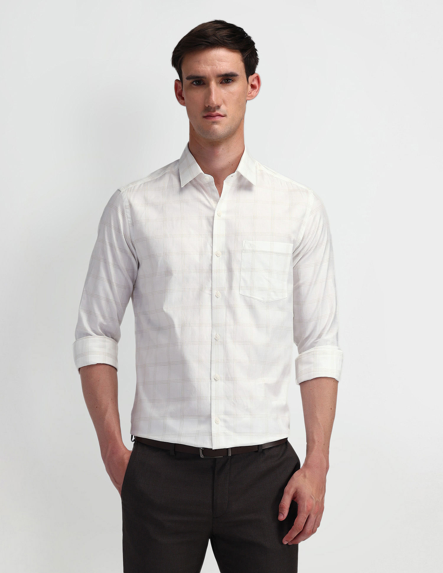 Arrow Manhattan Slim Fit Cotton Shirt