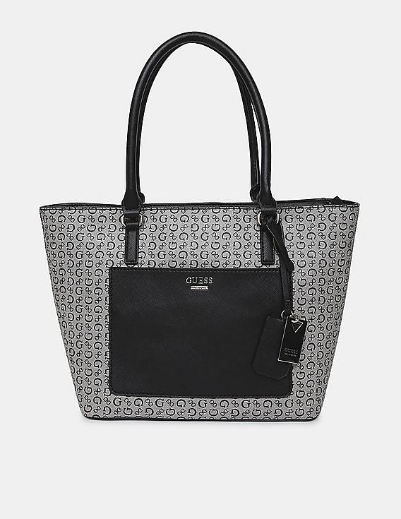 Guess Jeans Black Polyurethane Women's Handbag: Handbags