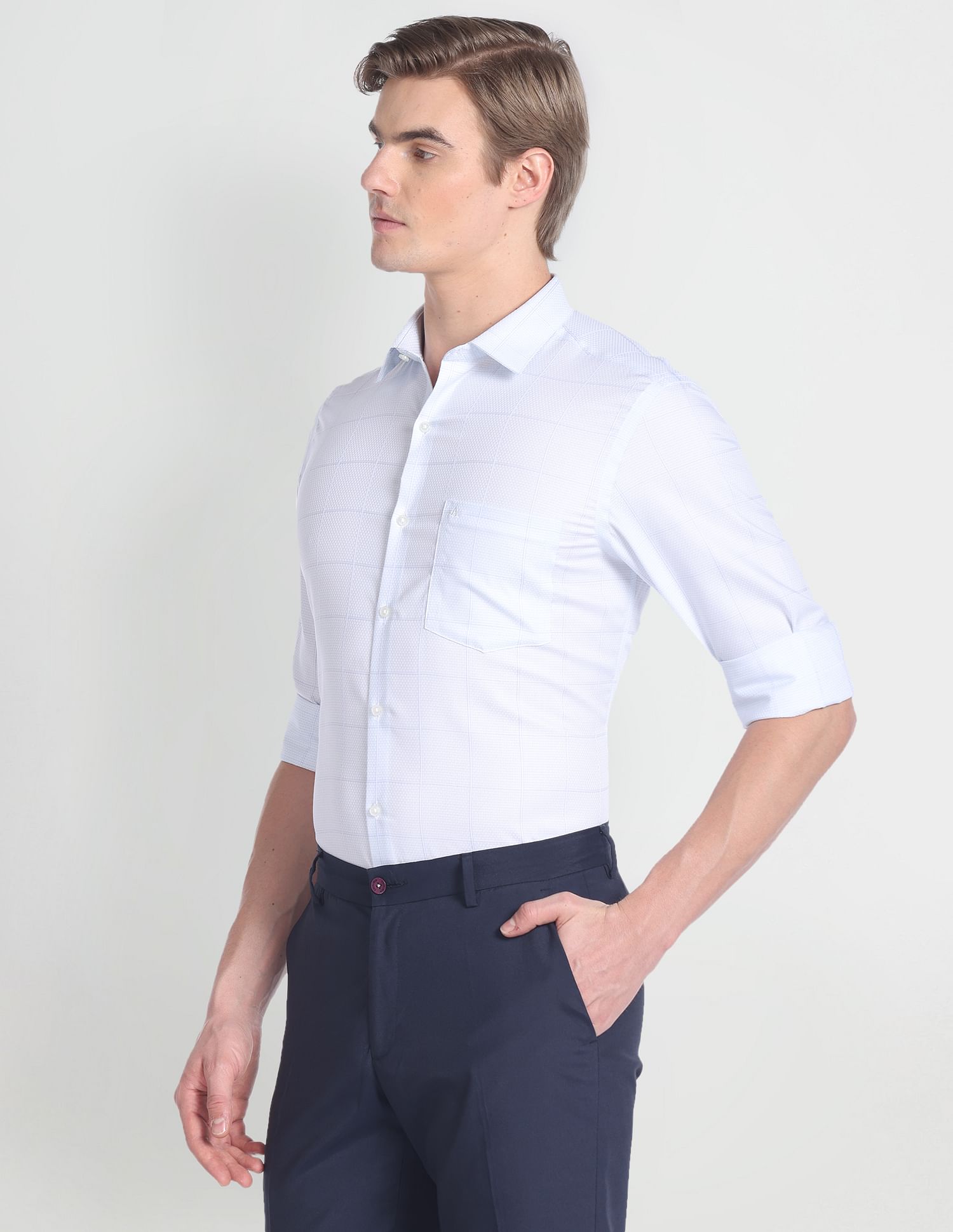 Arrow Auto Press Outline Check Shirt