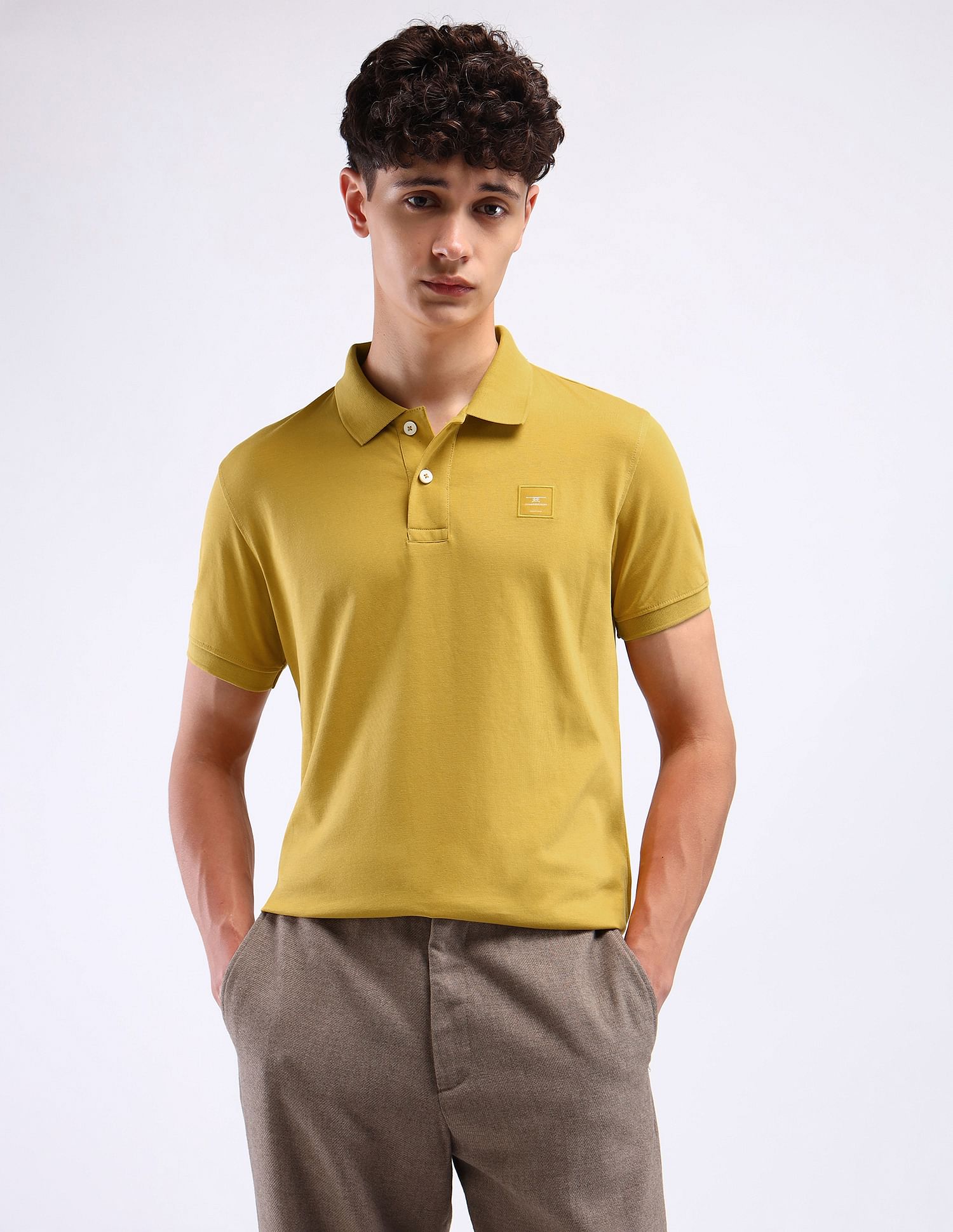 Flying Machine Badge Logo Regular Polo Shirt