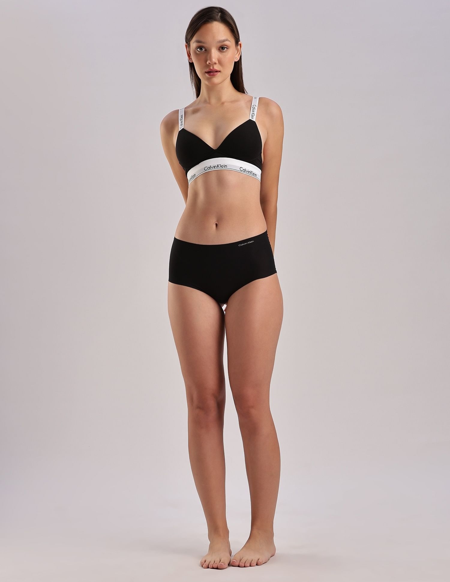 Calvin Klein Underwear Black Solid High Rise Panties