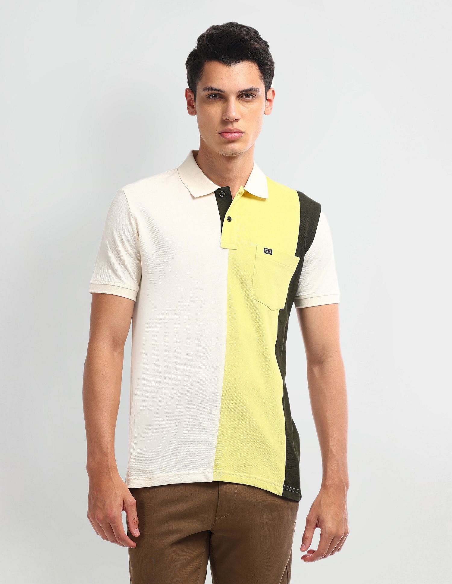 Color block polo hotsell