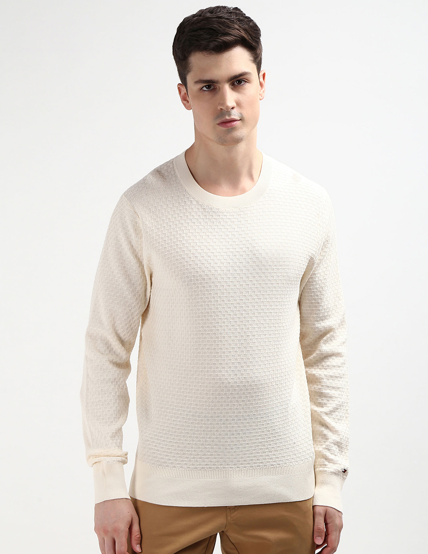 Tommy Hilfiger Crew Neck Check Sweater