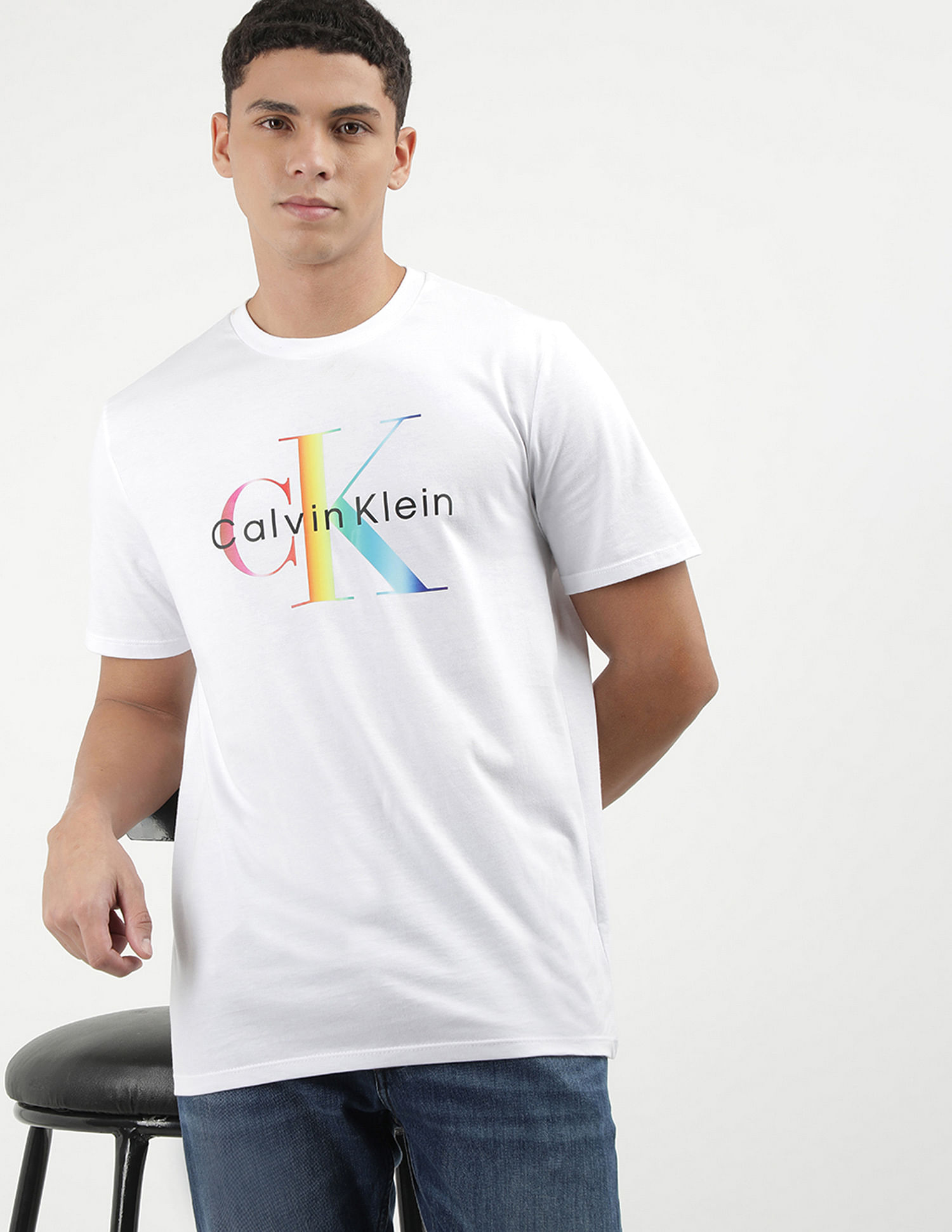 Calvin Klein Crew Neck Monogram T-Shirt
