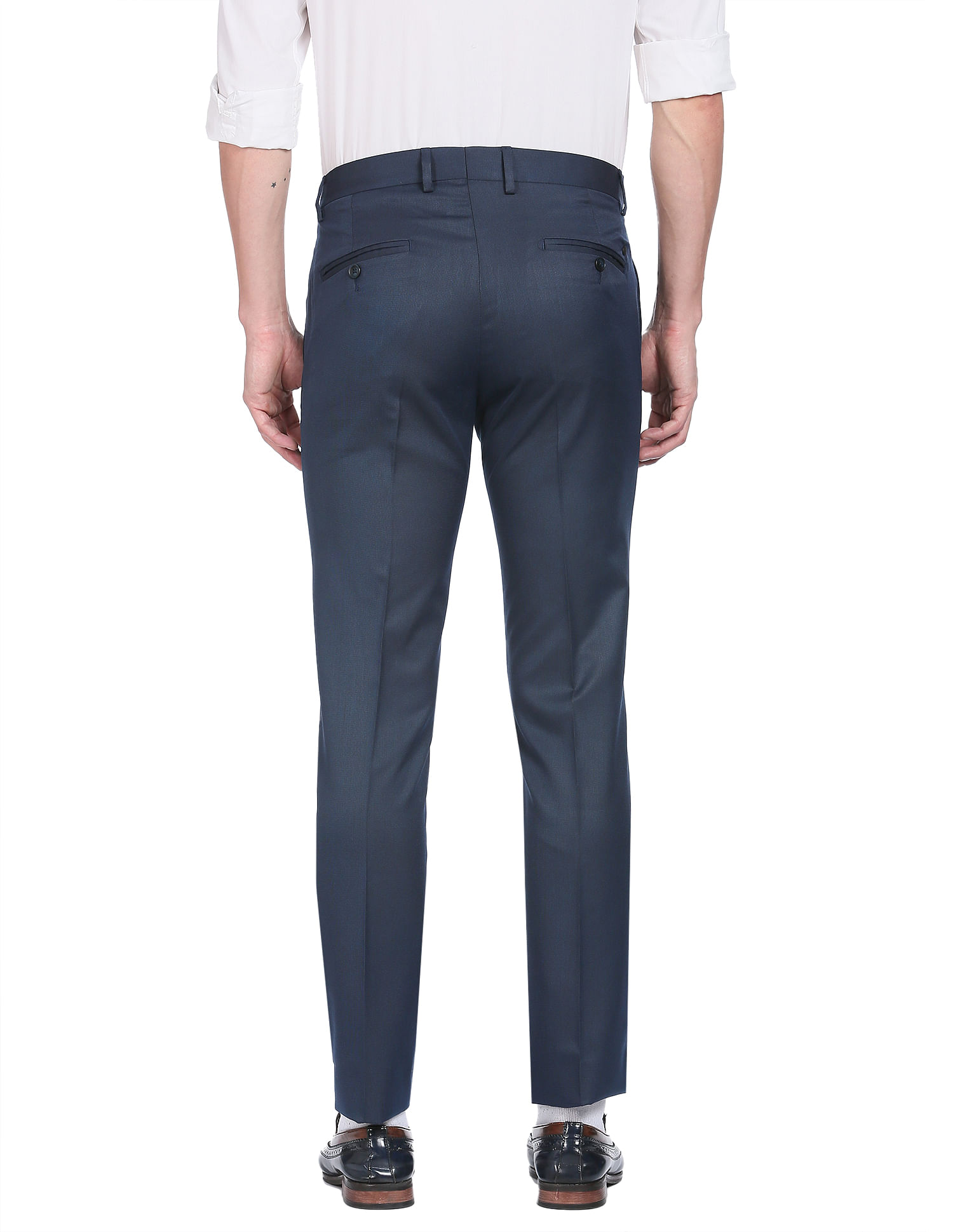 Arrow Mid Rise Solid Trousers