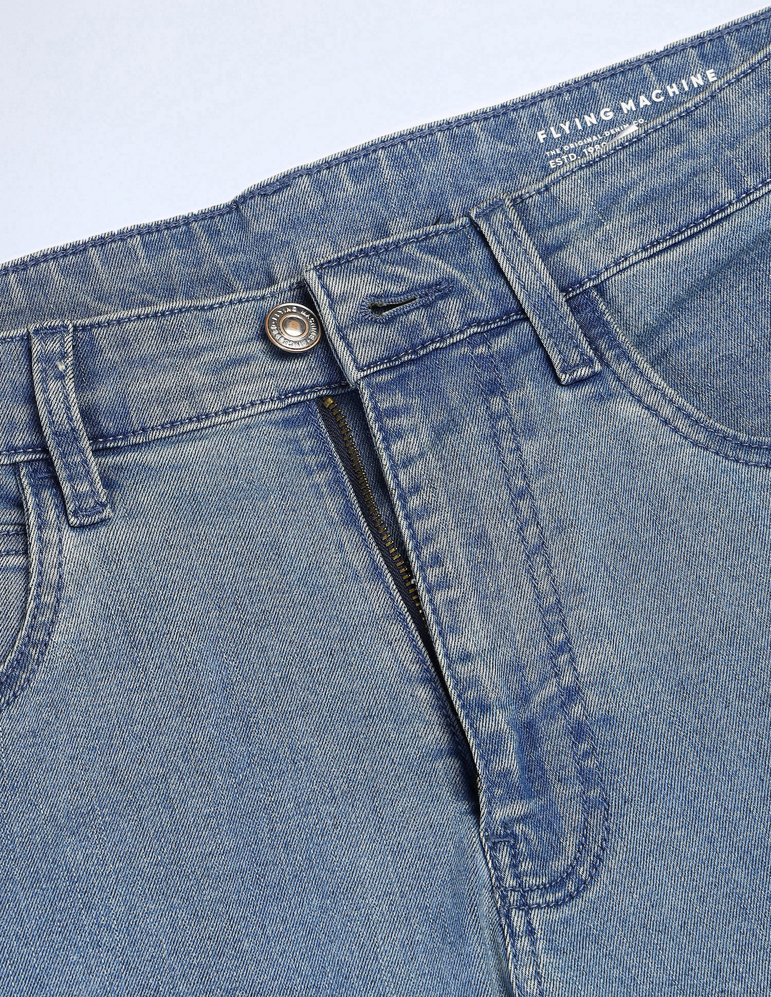 Flying Machine Cobain Loose Fit Blue Jeans