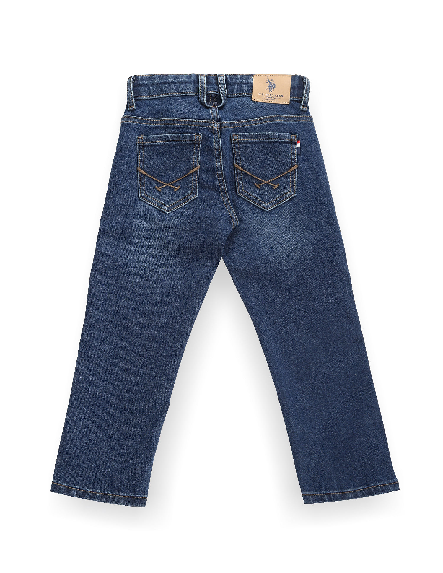 U.S. Polo Assn. Kids Boys Lightly Distressed Relaxed Jeans