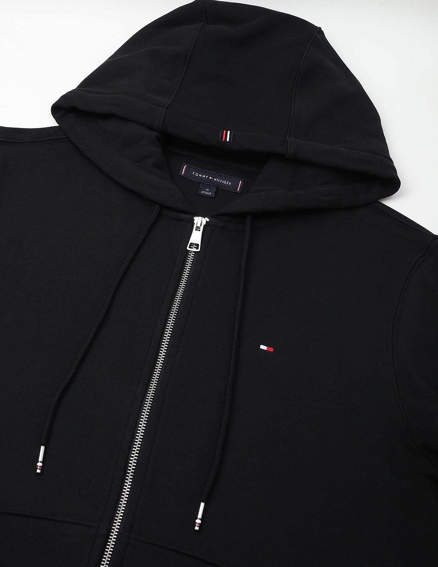 Tommy Hilfiger Solid Regular-Fit Cotton Hodded Sweatshirt