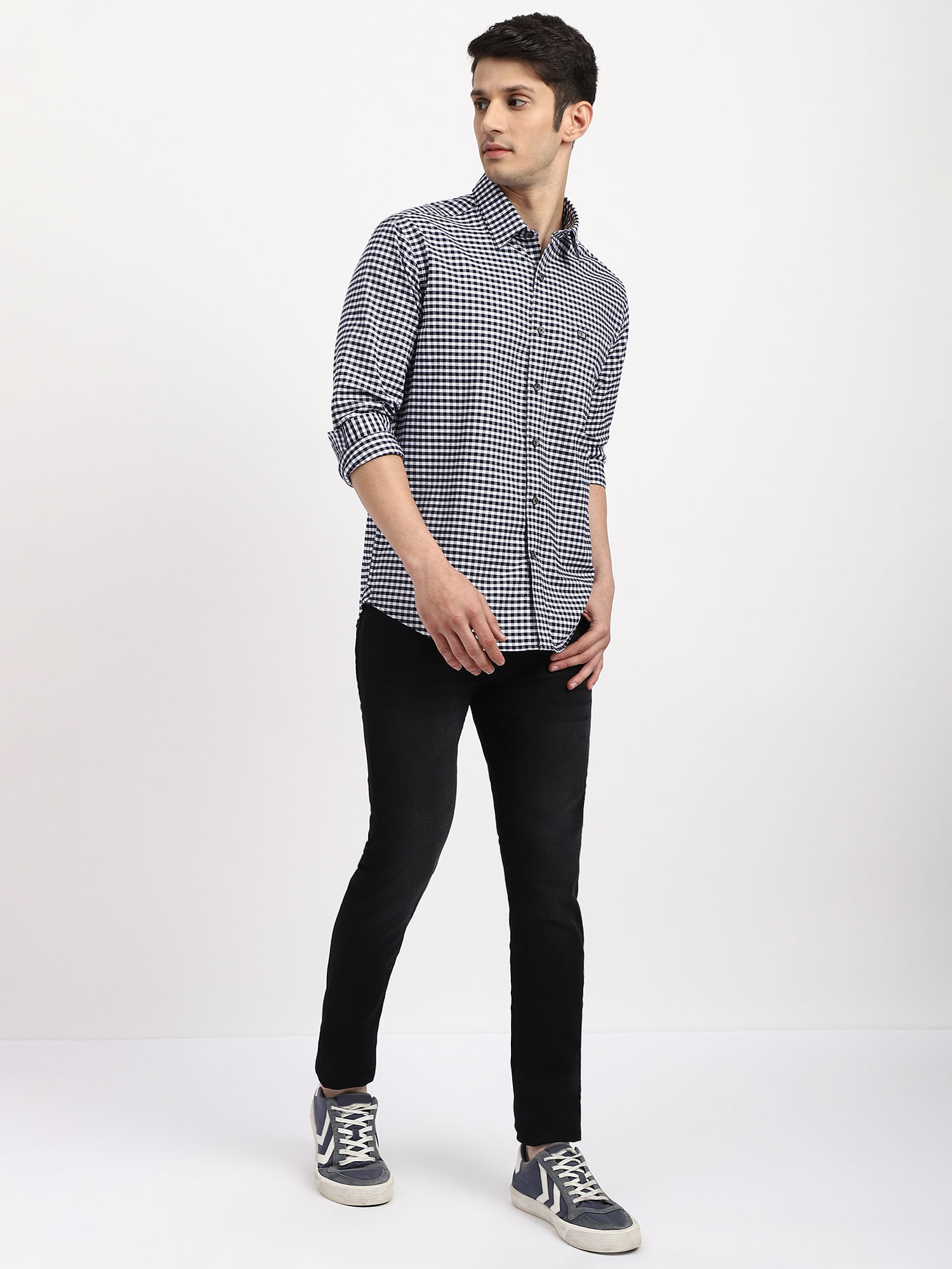 Arrow Sports Micro Check Oxford Casual Shirt