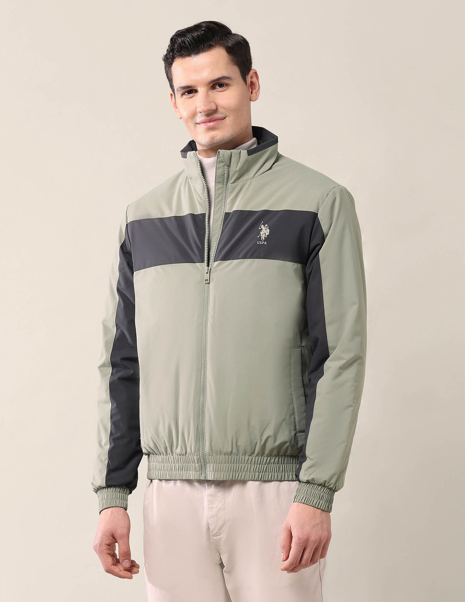 U.S. Polo Assn. Colourblocked Regular Fit Jacket