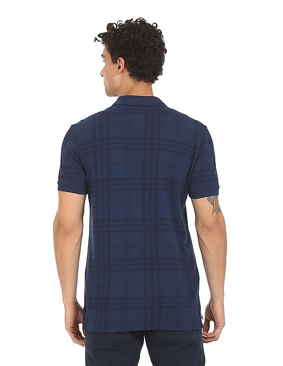 U.S. Polo Assn. Denim Co. Ribbed Collar Check Polo Shirt