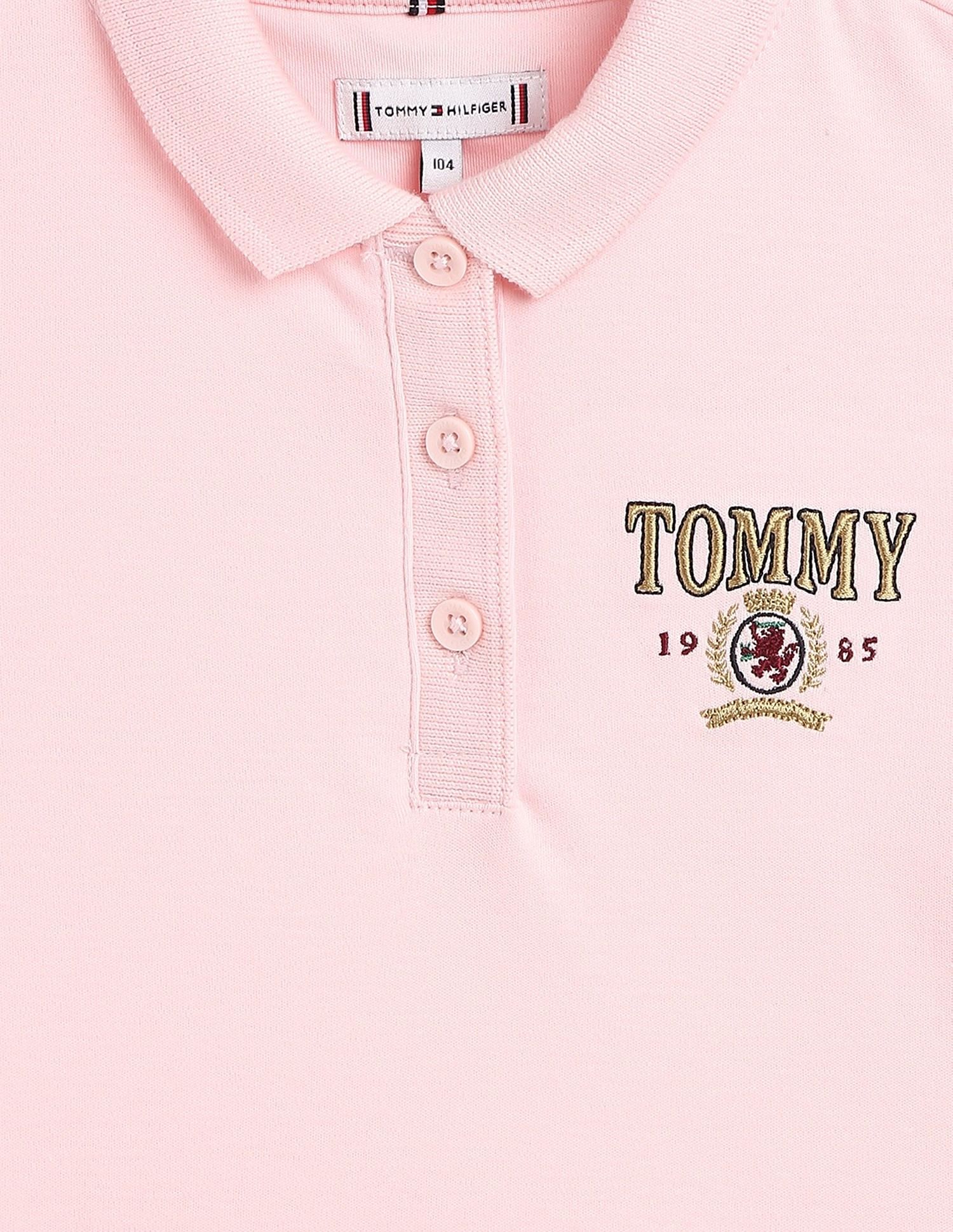 Tommy Hilfiger Kids Girls Logo Regular-Fit Cotton Dress