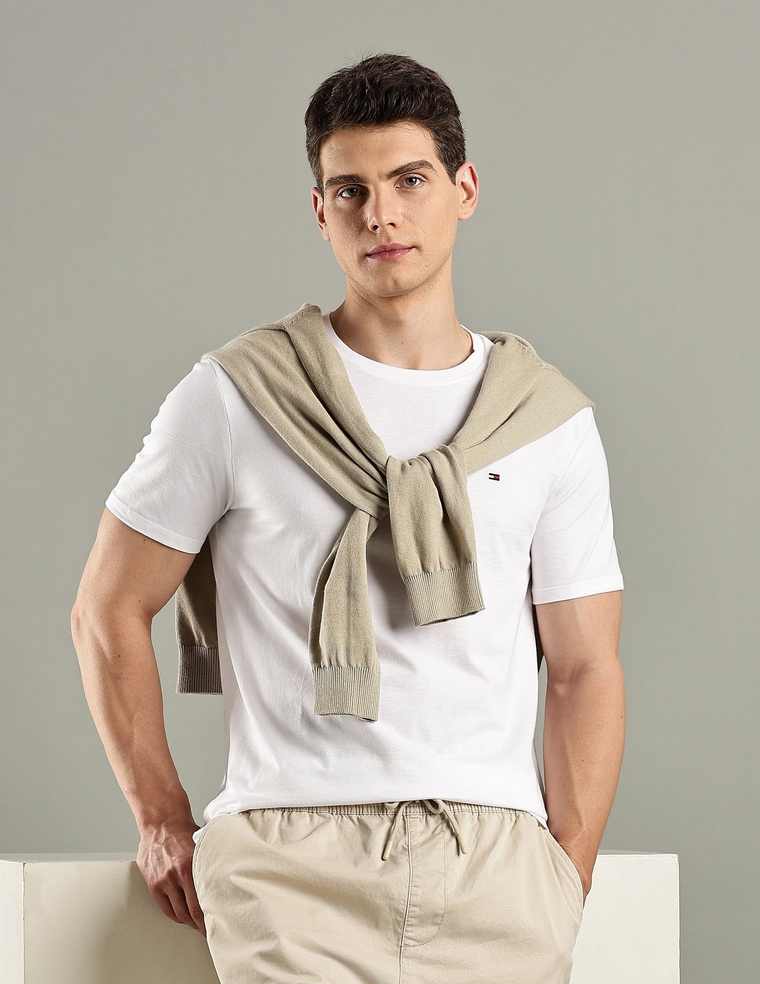 Tommy Hilfiger Solid Regular-Fit Cotton T-Shirt
