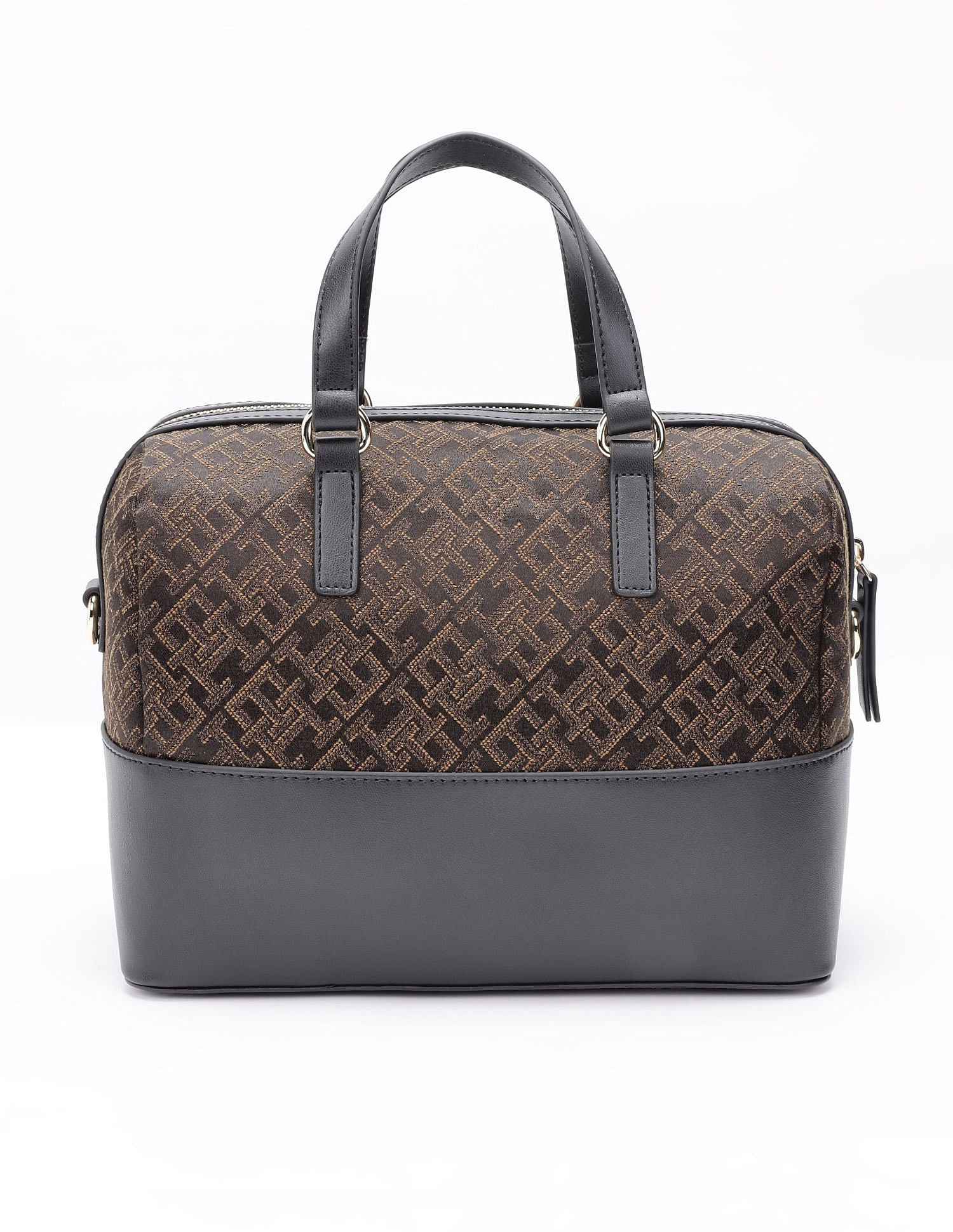 Tommy Hilfiger Logo Black Pu Handbag