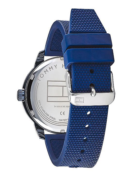 Tommy hilfiger watch online women's blue silicone strap