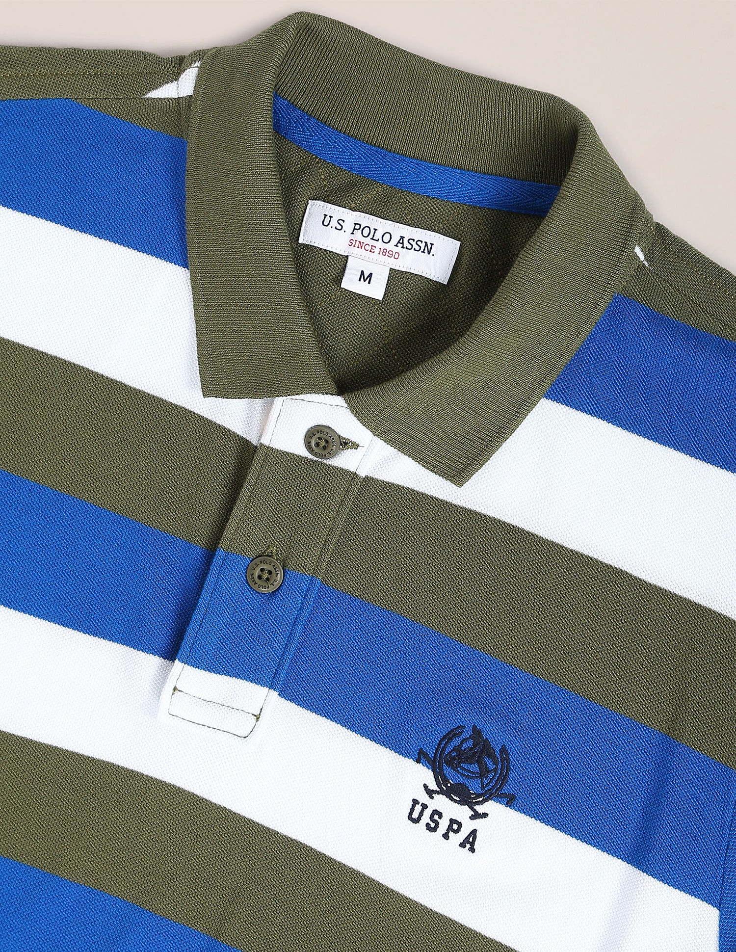 U.S. Polo Assn. Horizontal Stripe Cotton Polo Shirt