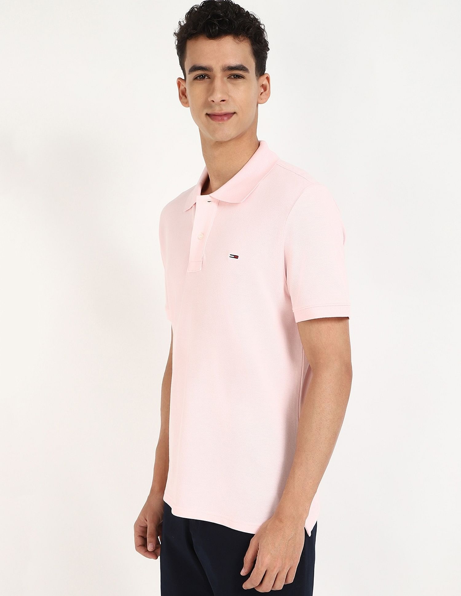 Tommy Hilfiger Solid Regular-Fit Cotton Polo Shirt