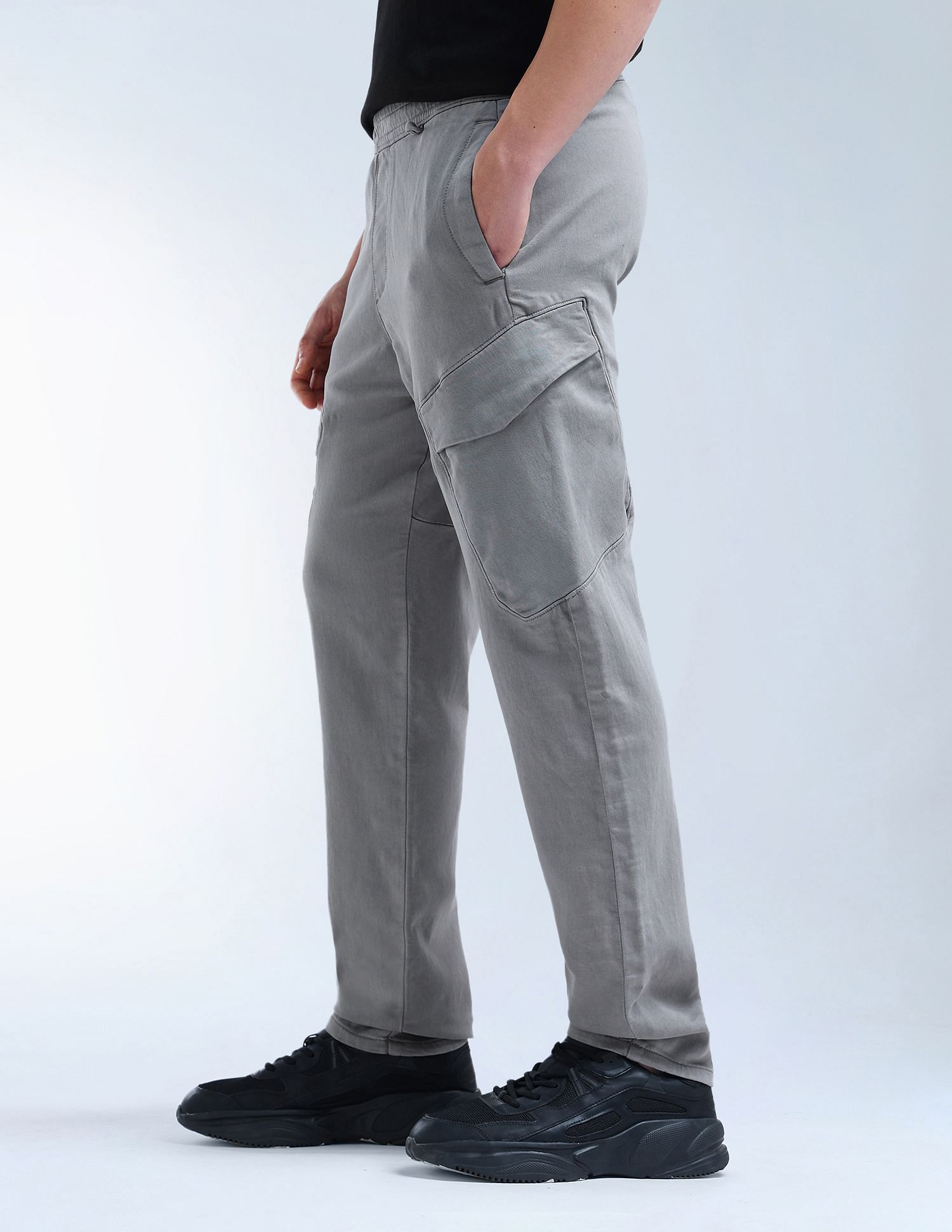 Flying Machine Slim Jogger Fit Solid Trousers
