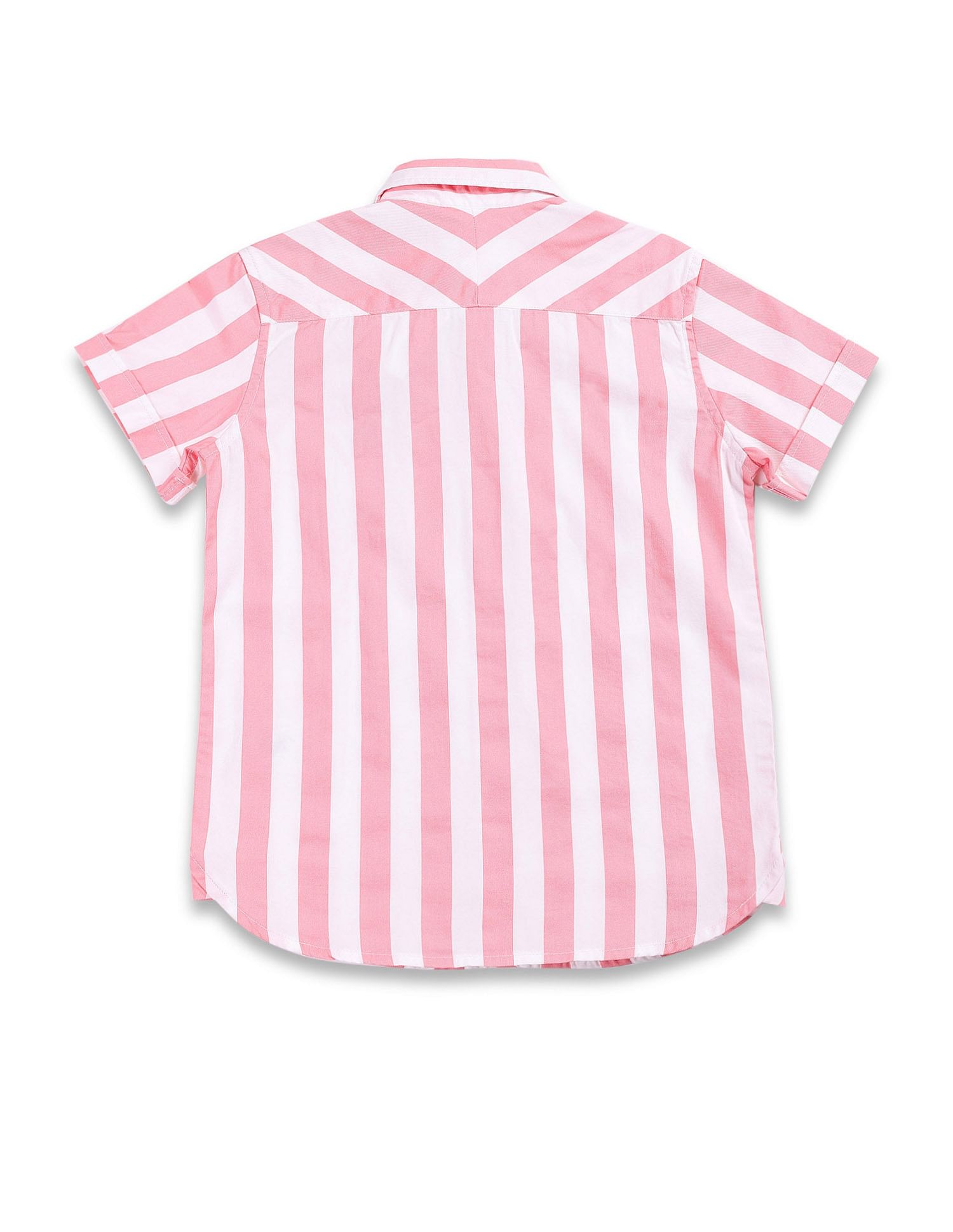 U.S. Polo Assn. Kids Boys Vertical Stripe Twill Shirt