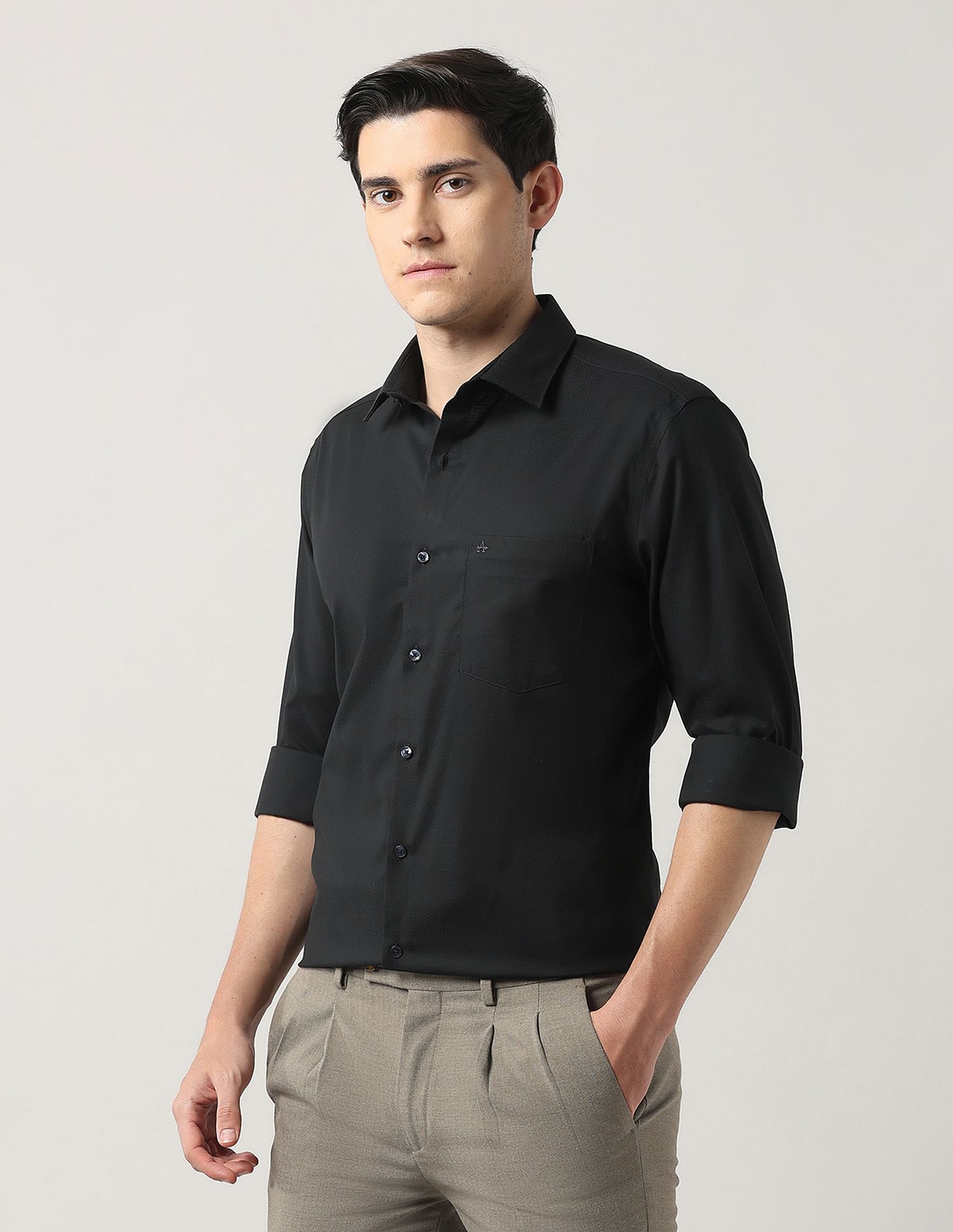 Arrow Textured Liberty Classic Fit Autopress Flx Shirt