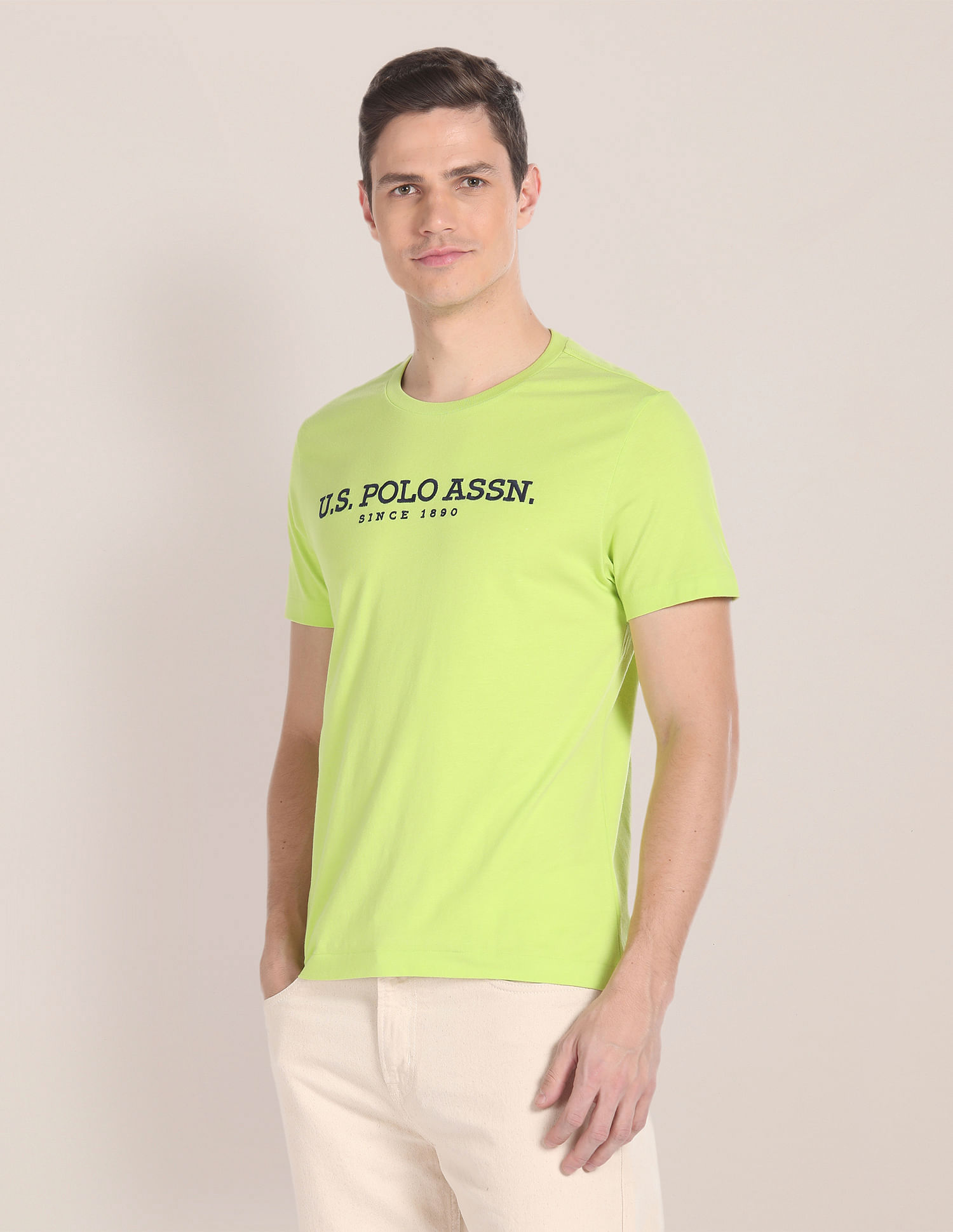 U.S. Polo Assn. Brand Embroidered Cotton T-Shirt