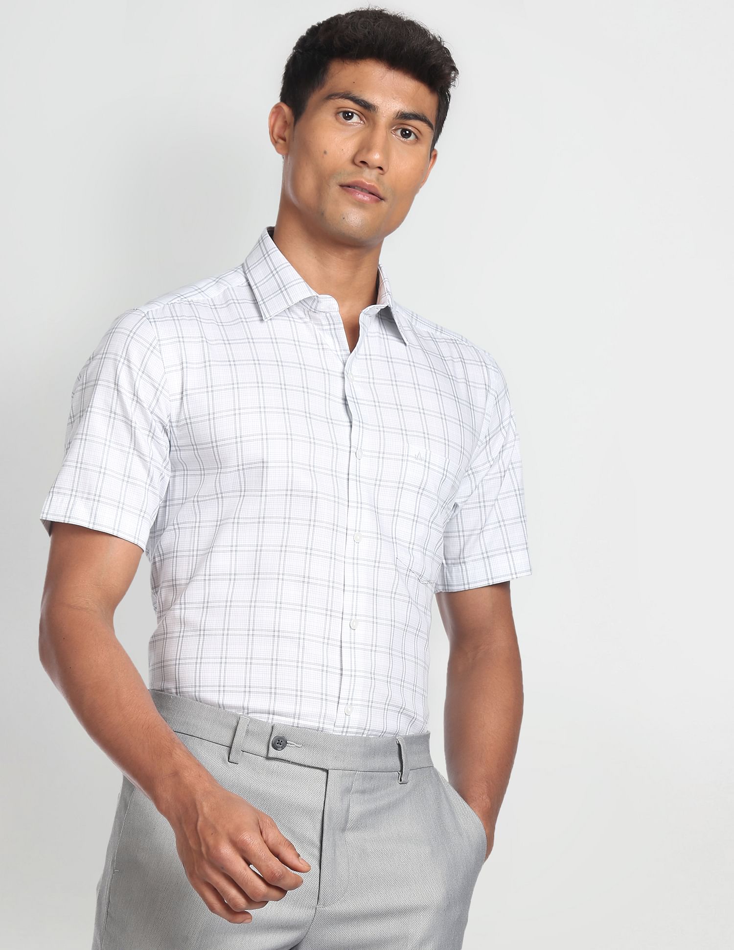 Arrow Tartan Check Twill Formal Shirt