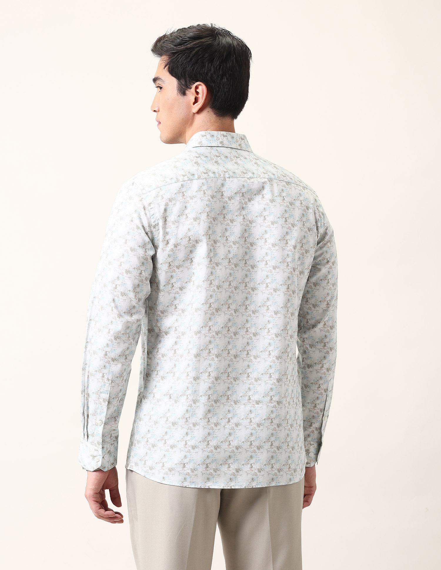 Arrow Liberty Classic Fit All Over Printed Ceremonial Shirt