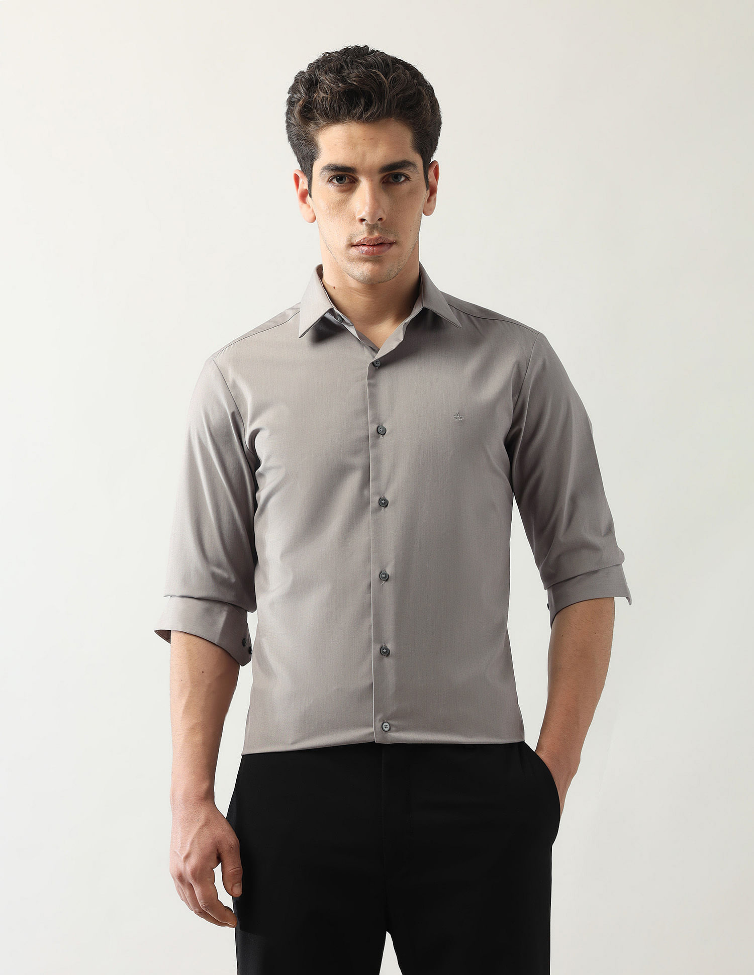 Arrow Newyork Twill Brooklyn Ultra Slim Fit Shirt