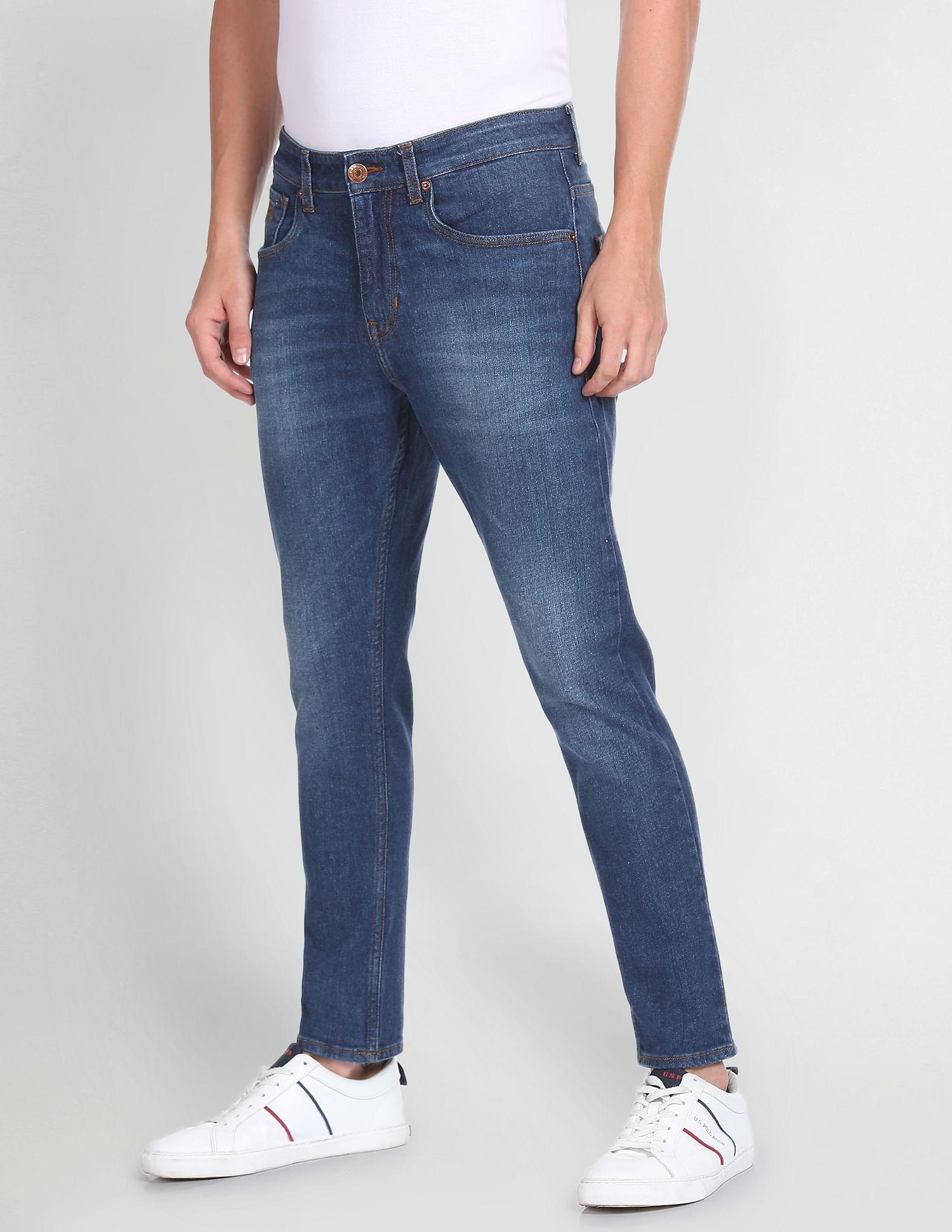 U.S. Polo Assn. Denim Co. Henry Cropped Fit Blue Jeans