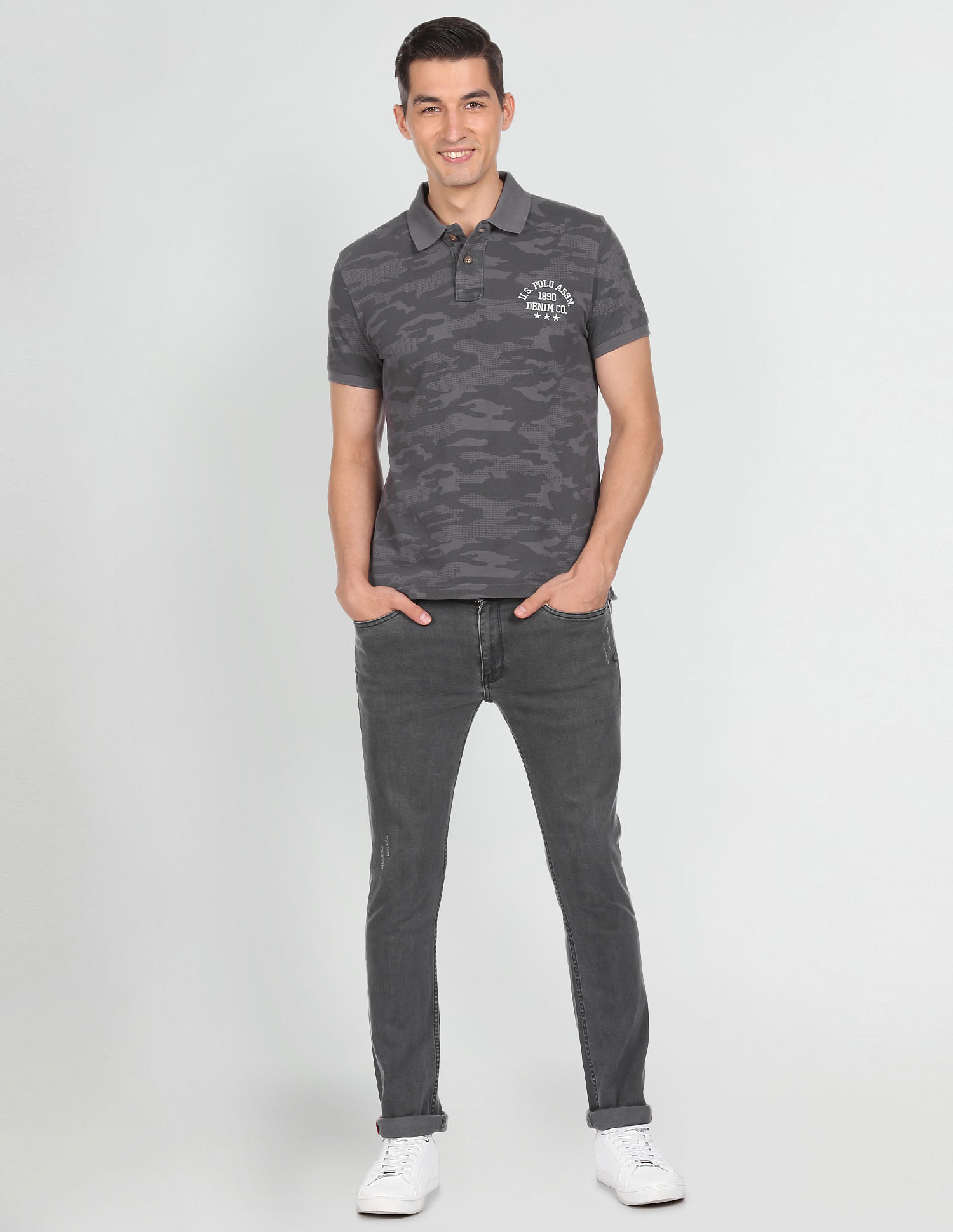 U.S. Polo Assn. Denim Co. Cotton Camouflage Print Polo Shirt