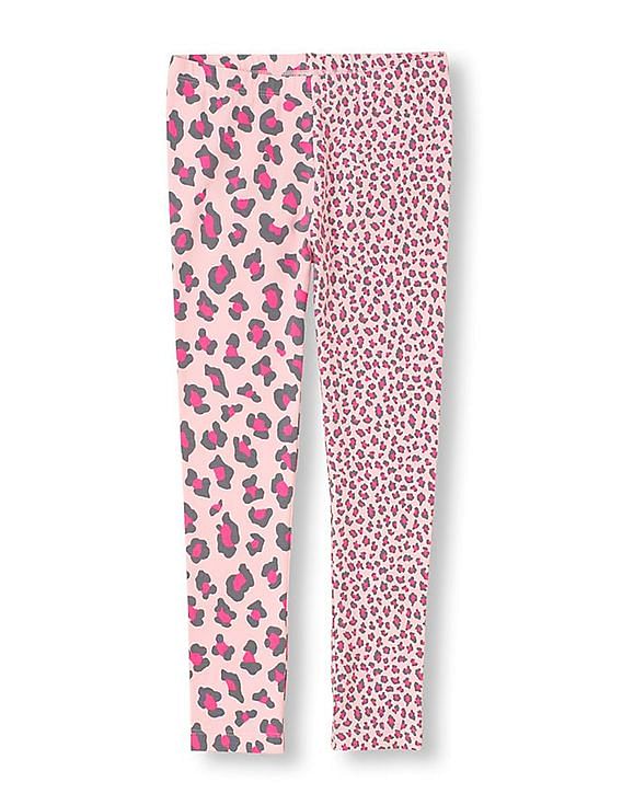 White and Pink Churidar Legging Combo (LEGCO12957) - BITTERLIME