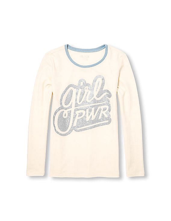 Girls Long Sleeve Girl Graphic Tee