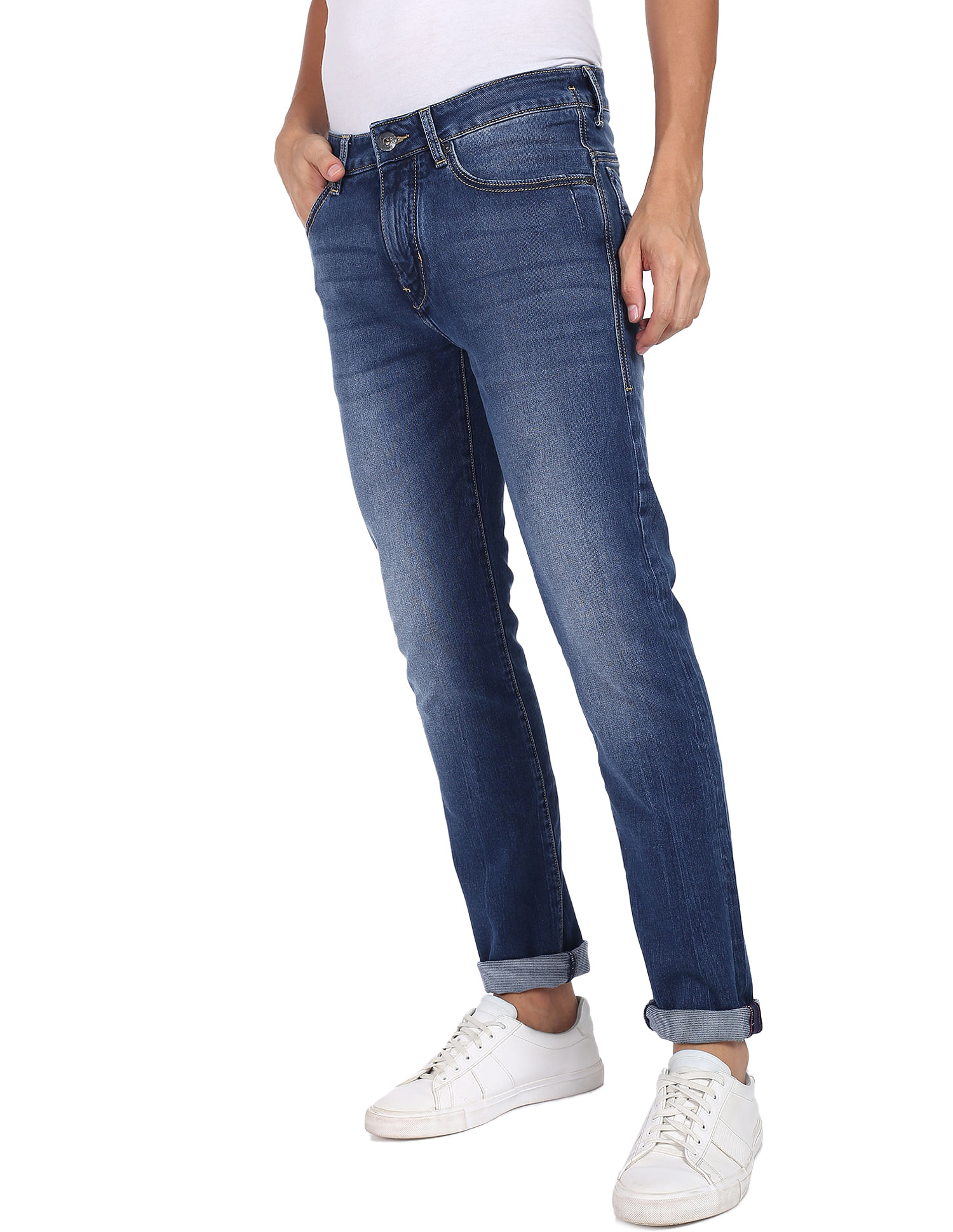 Flying Machine Stone Wash Slim Tapered Fit Jeans