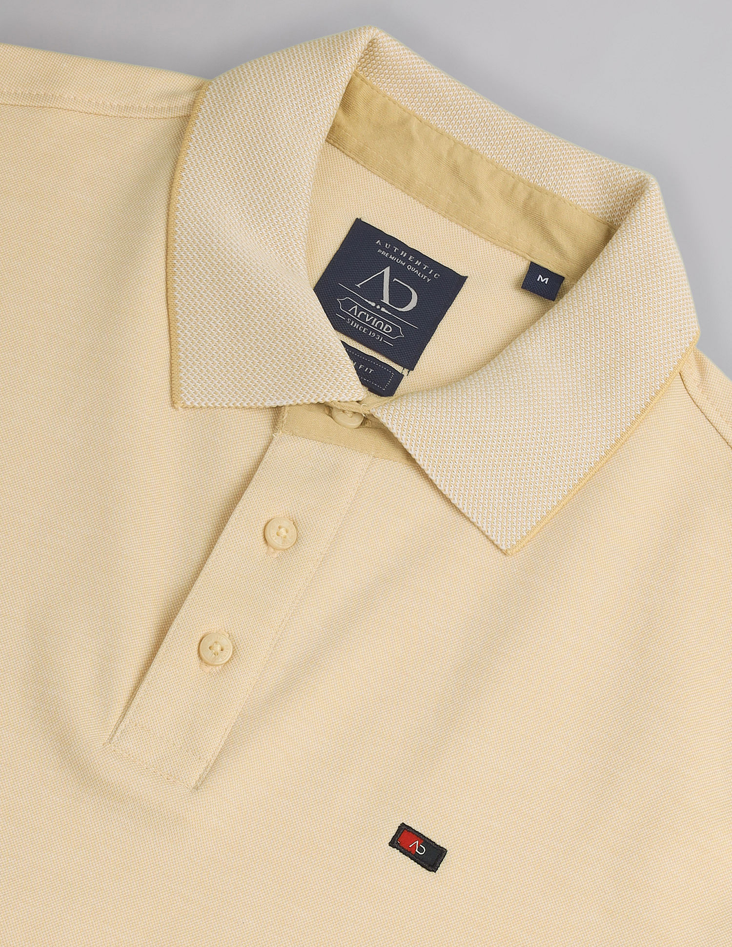 AD by Arvind Heathered Slim Fit Polo Shirt