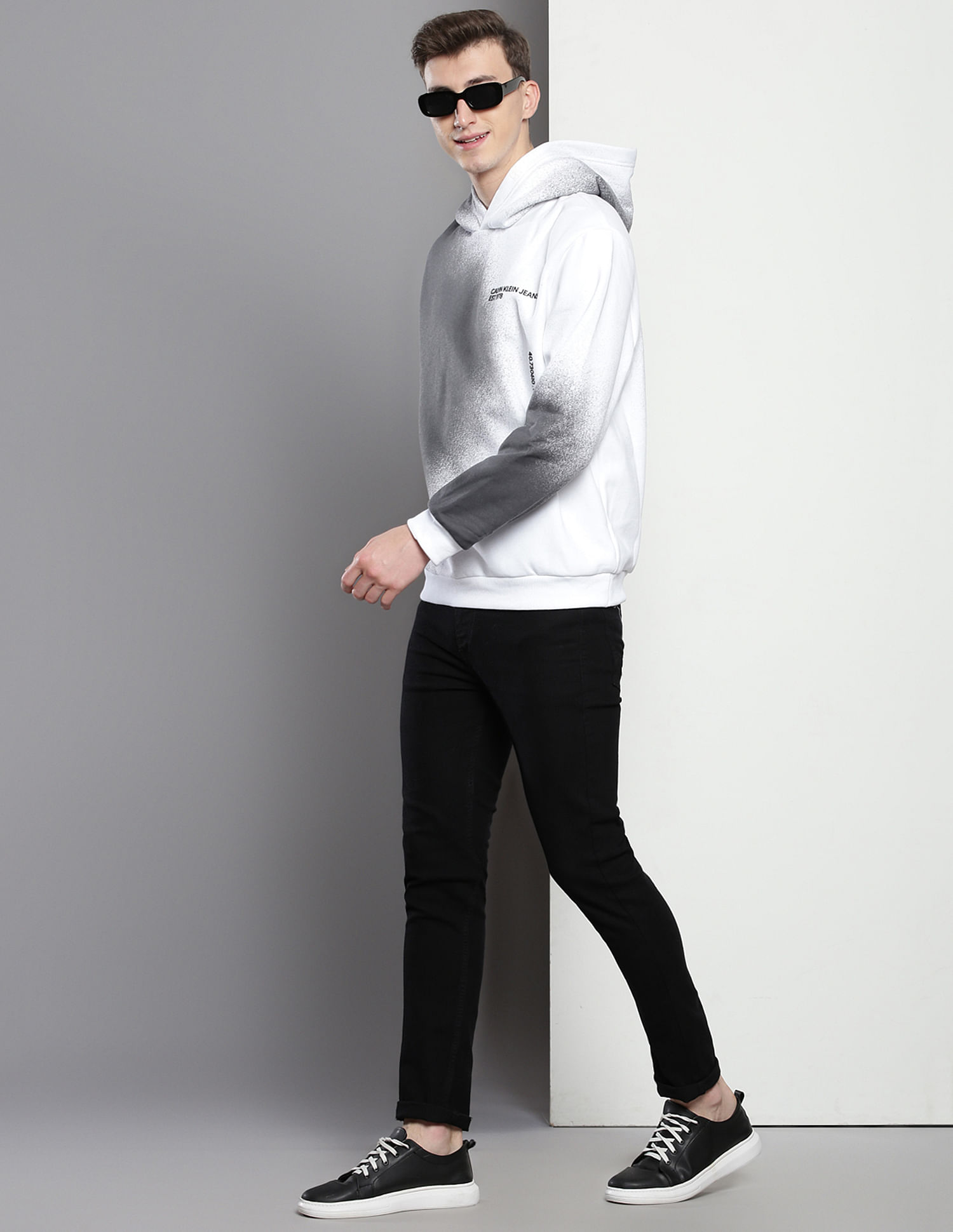 Calvin Klein Abstract Print Hooded Sweatshirt
