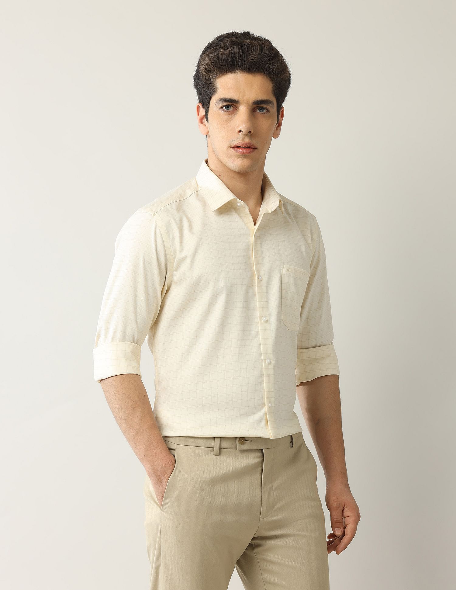 Arrow Grid Tattersall Checked Autopress Shirt