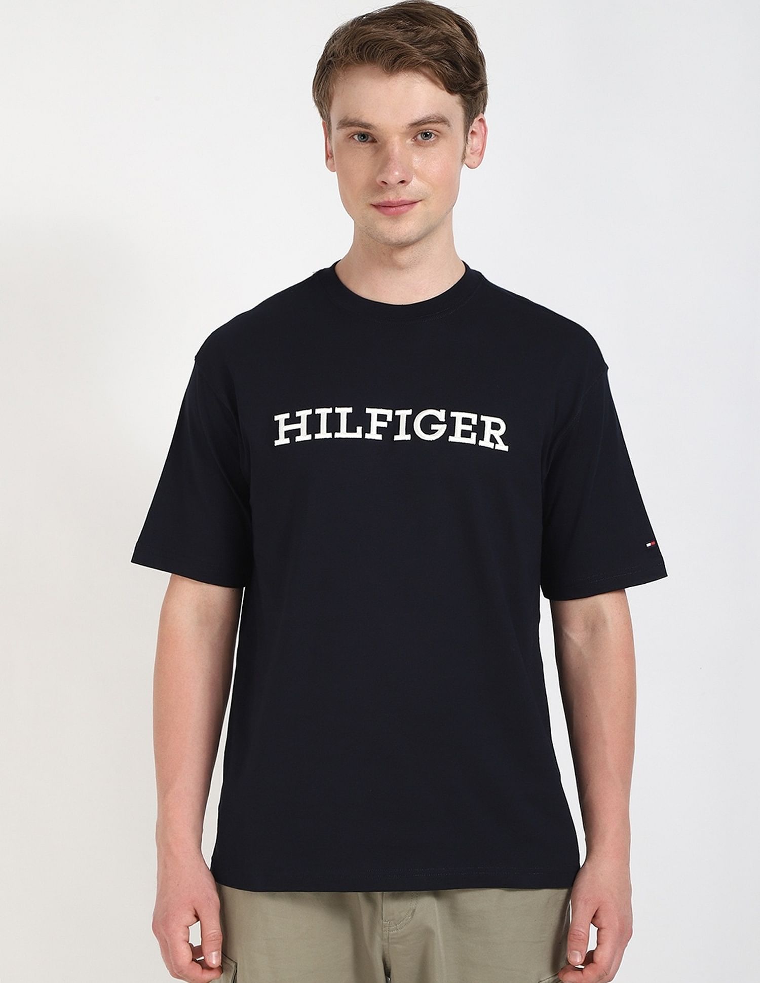 Tommy Hilfiger Embroidered Logo Regular-Fit Cotton T-Shirt
