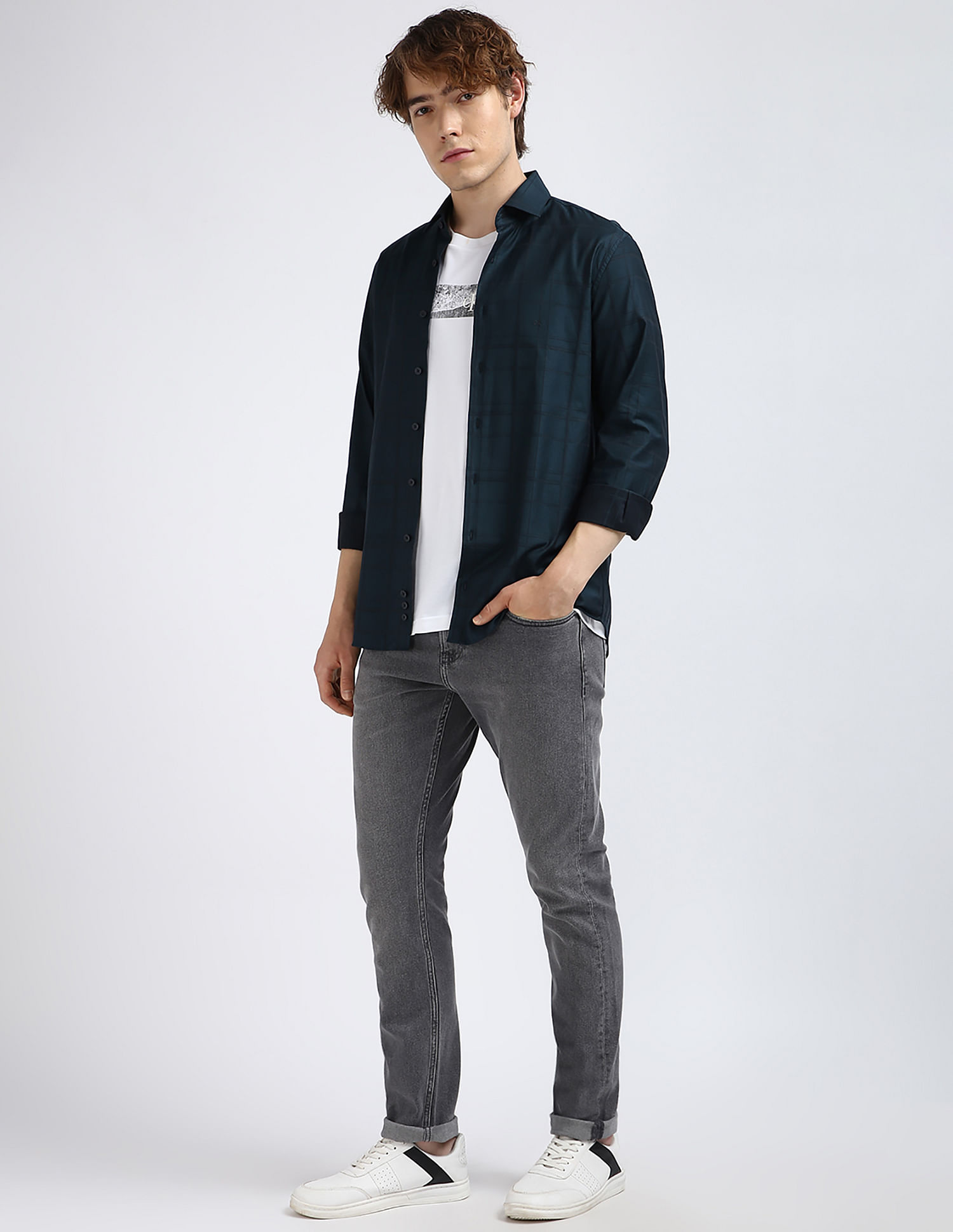 Calvin Klein Jeans Windowpane Checked Shirt