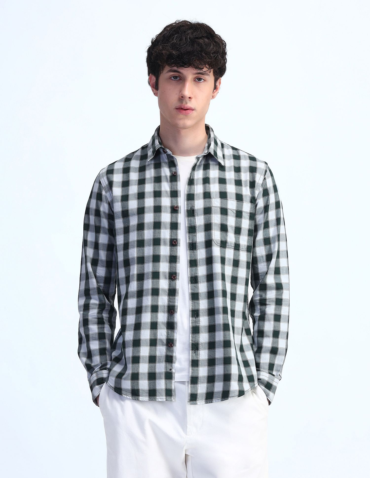 Flying Machine Slim Fit Checked Shirt