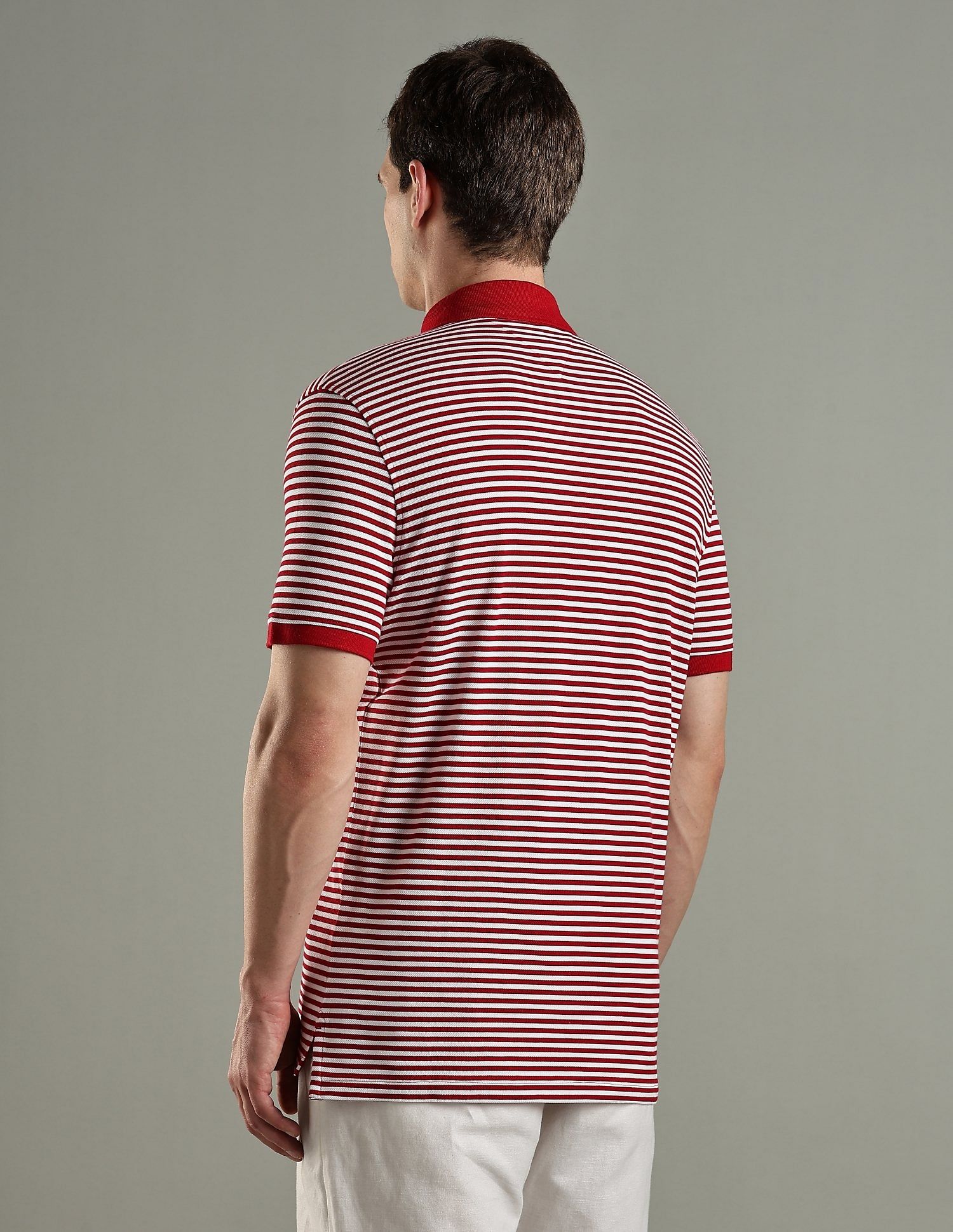 Tommy Hilfiger Striped Regular Fit Cotton Polo T-Shirt