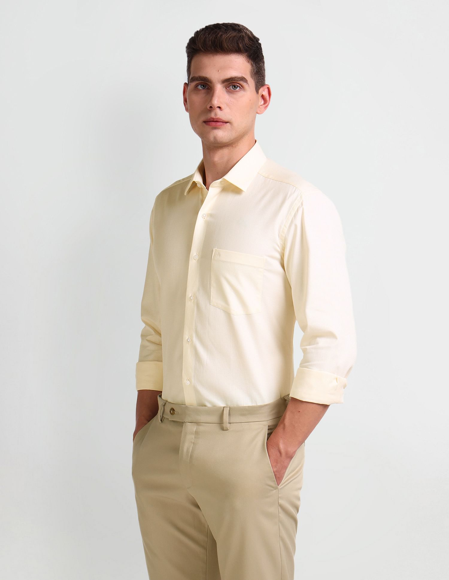 Arrow Manhattan Slim Fit Cotton Shirt