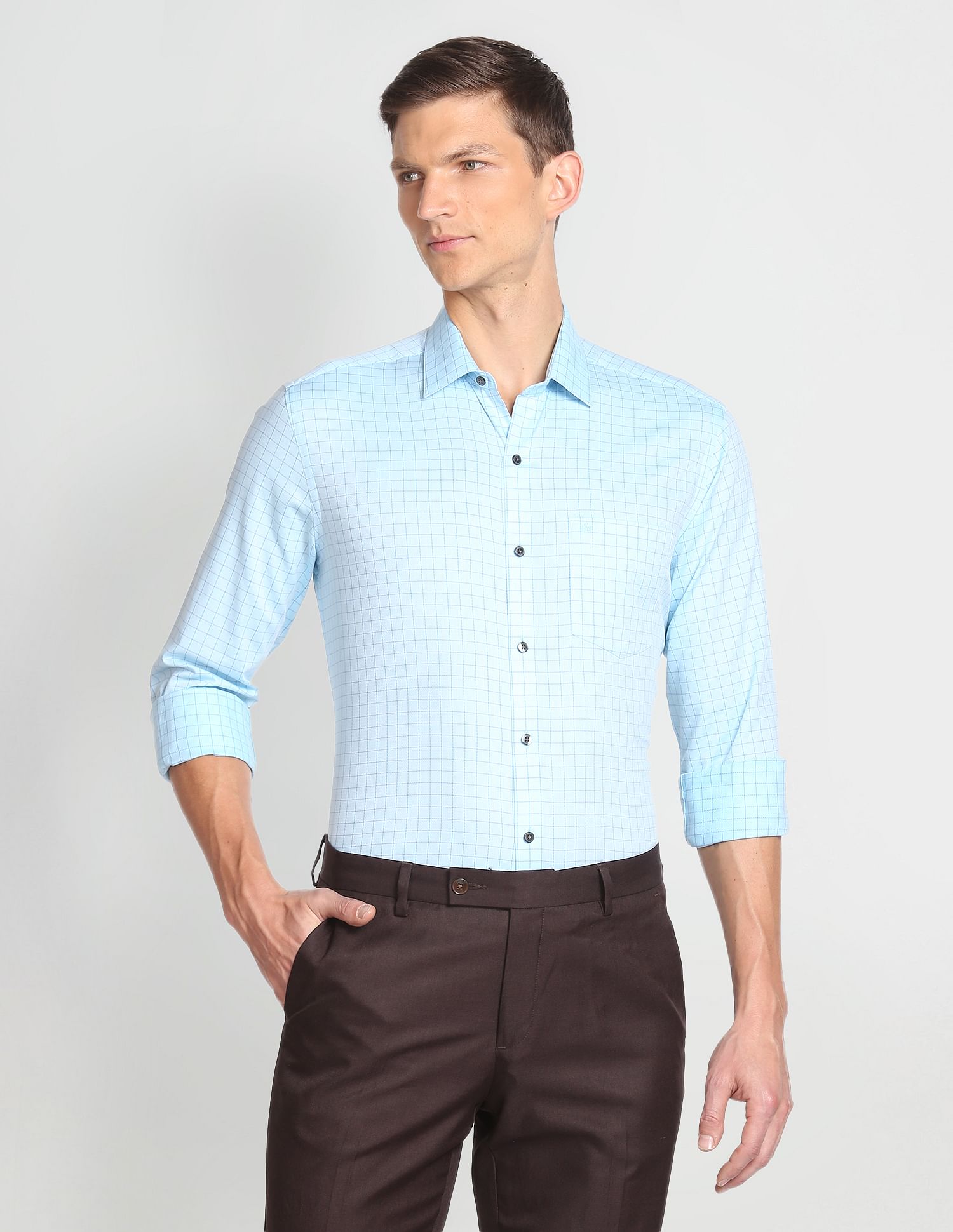 Arrow Graph Check Pure Cotton Shirt