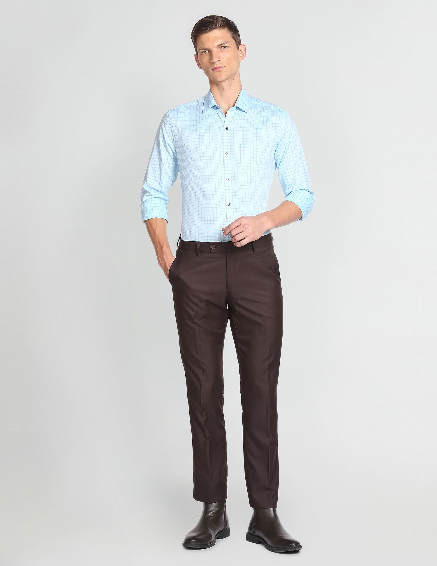Arrow Graph Check Pure Cotton Shirt