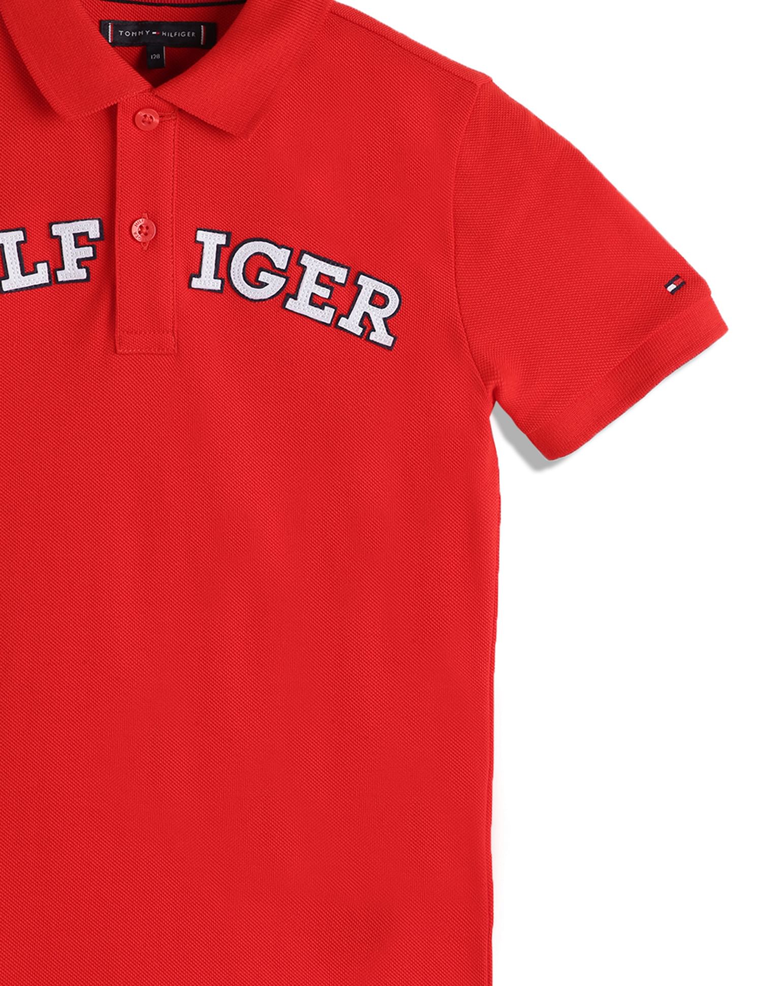 Tommy Hilfiger Kids Boys Appliqued Logo Polo Shirt
