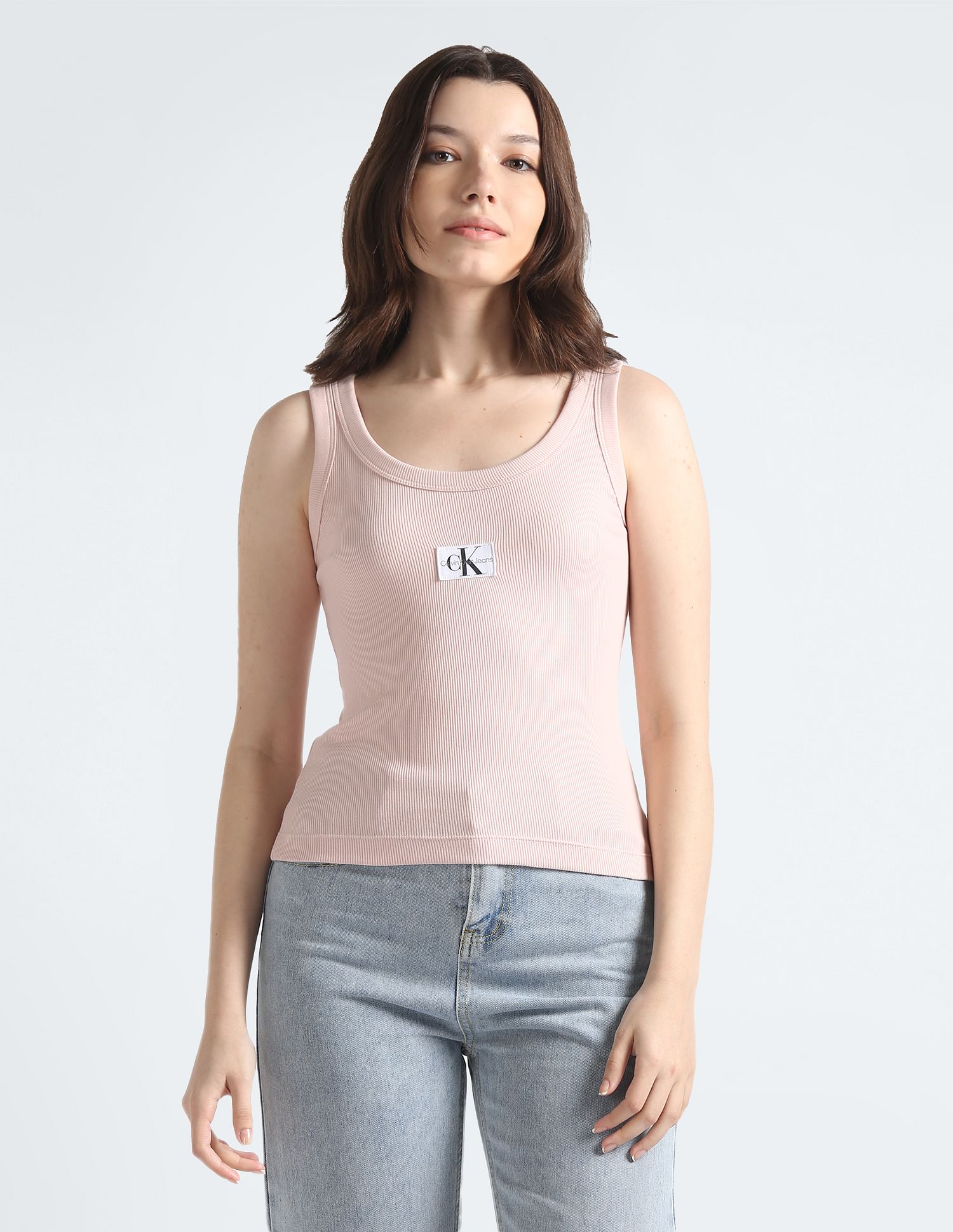 Calvin Klein Solid Ribbed Tank Top